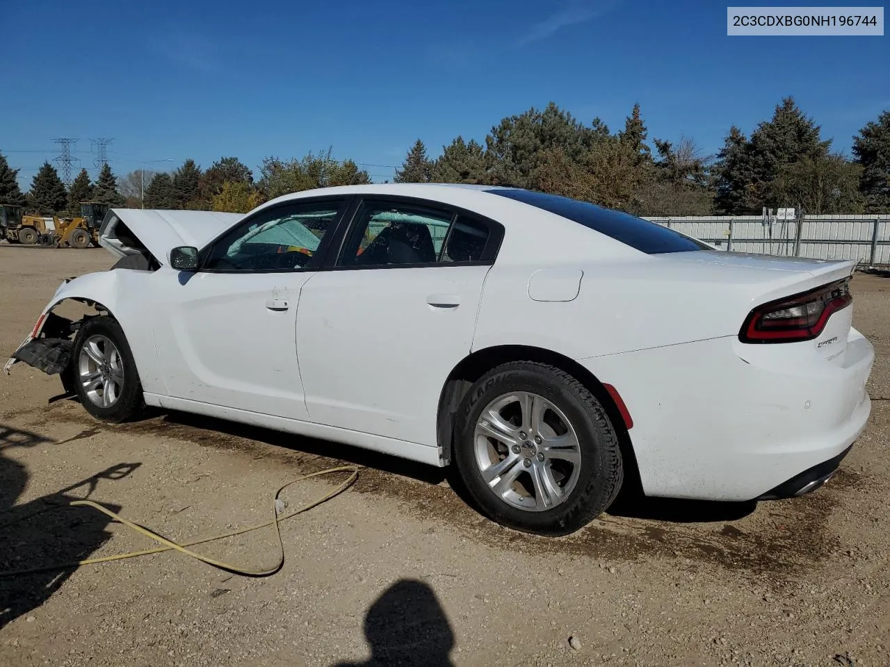 2022 Dodge Charger Sxt VIN: 2C3CDXBG0NH196744 Lot: 77660494