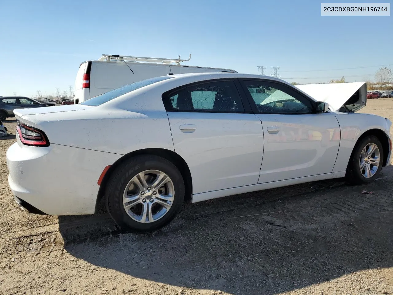 2022 Dodge Charger Sxt VIN: 2C3CDXBG0NH196744 Lot: 77660494