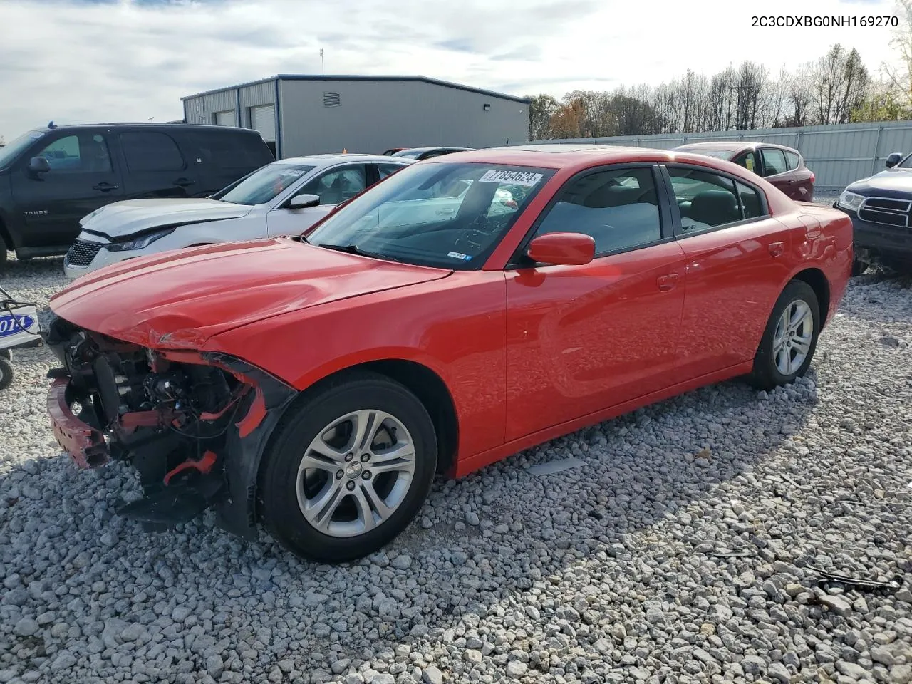 2022 Dodge Charger Sxt VIN: 2C3CDXBG0NH169270 Lot: 77854624