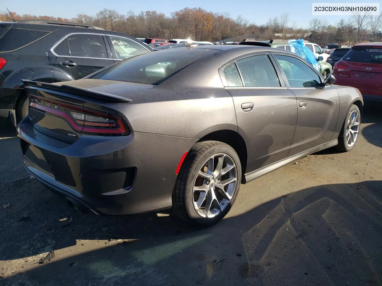 2022 Dodge Charger Gt VIN: 2C3CDXHG3NH106090 Lot: 78789024