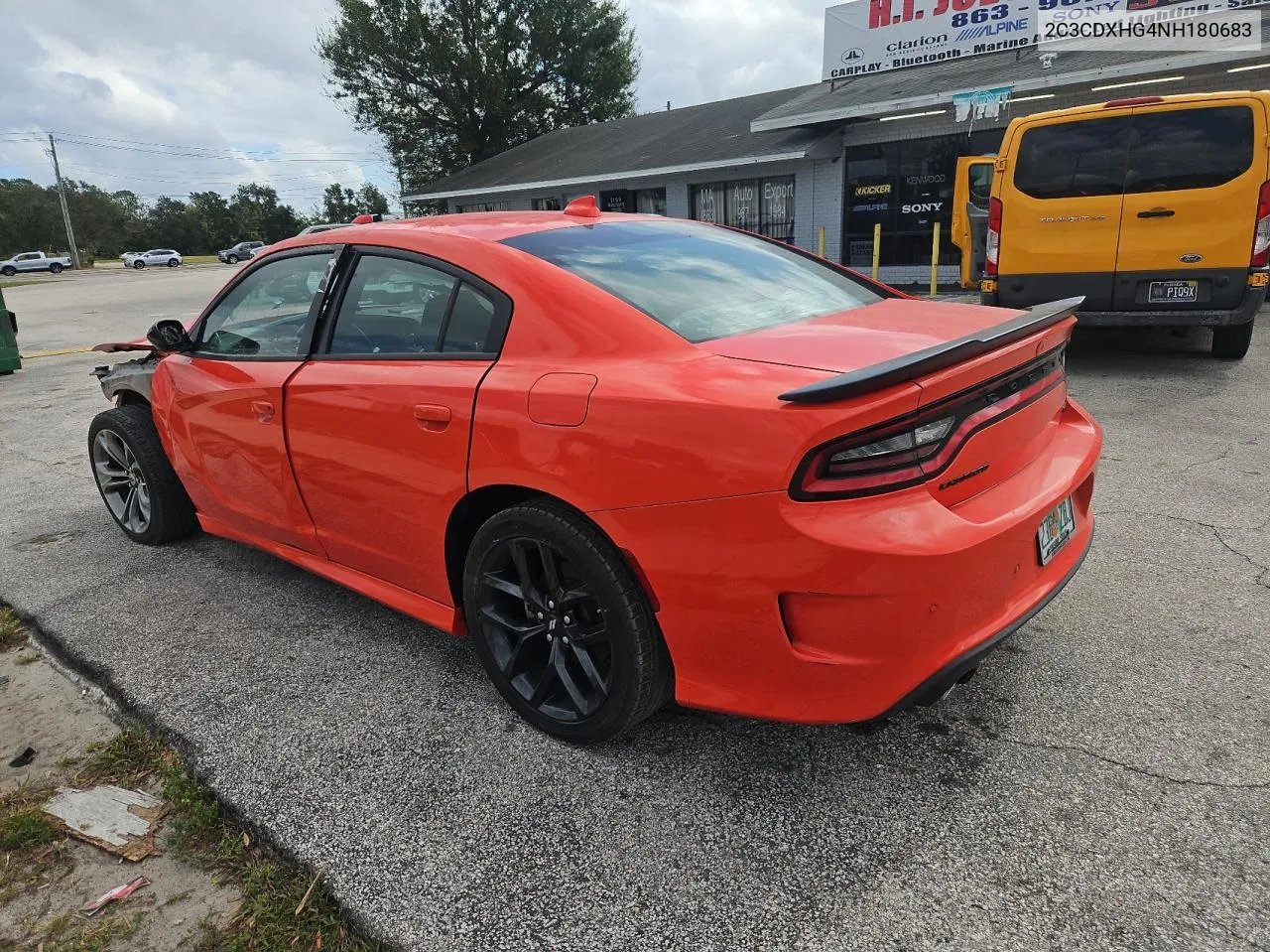 2022 Dodge Charger Gt VIN: 2C3CDXHG4NH180683 Lot: 79462584