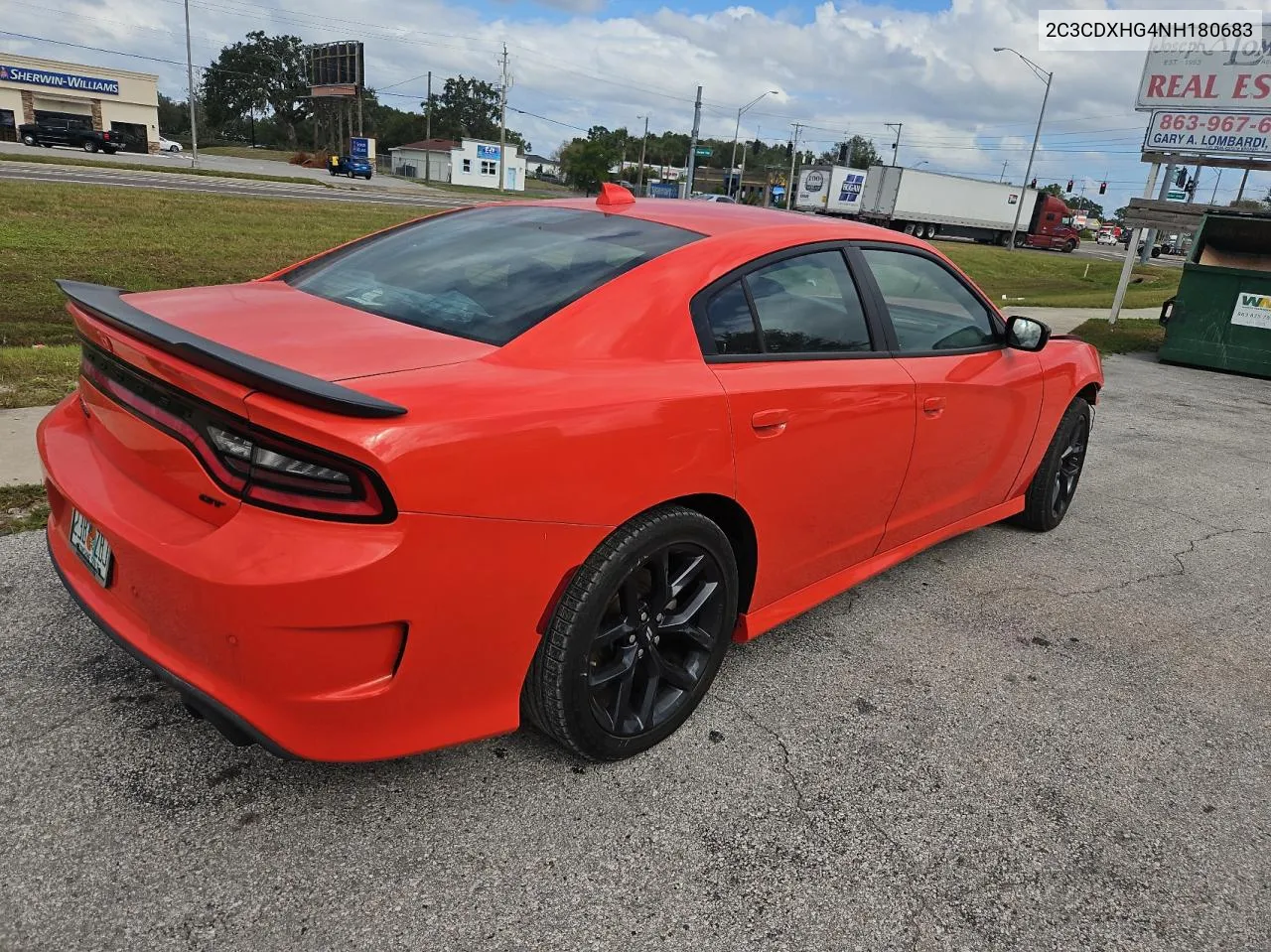 2022 Dodge Charger Gt VIN: 2C3CDXHG4NH180683 Lot: 79462584