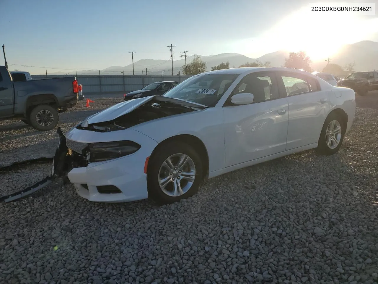 2022 Dodge Charger Sxt VIN: 2C3CDXBG0NH234621 Lot: 80160104