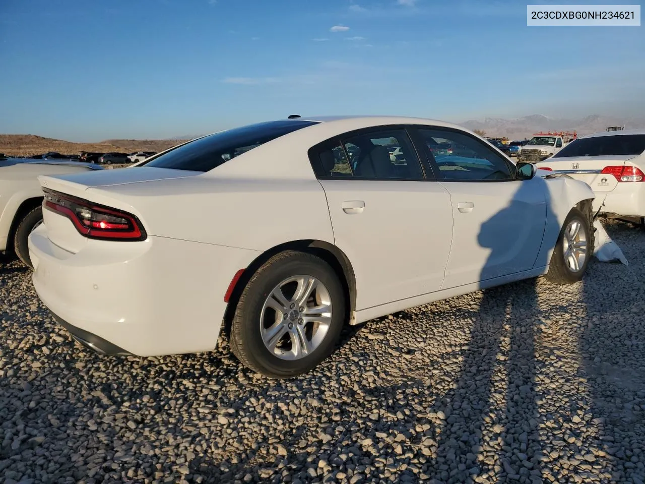 2022 Dodge Charger Sxt VIN: 2C3CDXBG0NH234621 Lot: 80160104