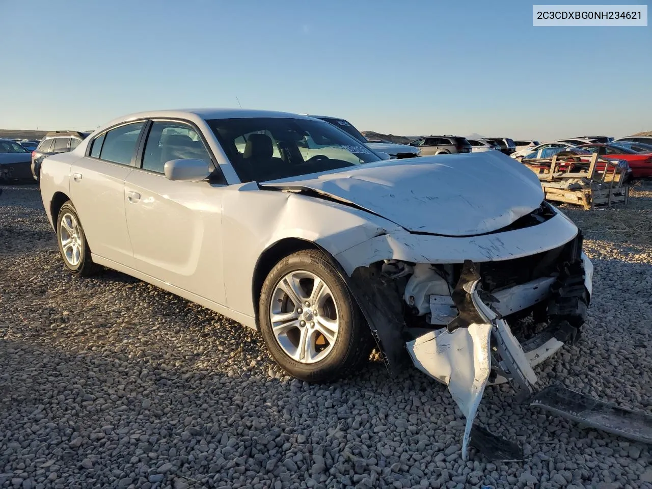 2022 Dodge Charger Sxt VIN: 2C3CDXBG0NH234621 Lot: 80160104