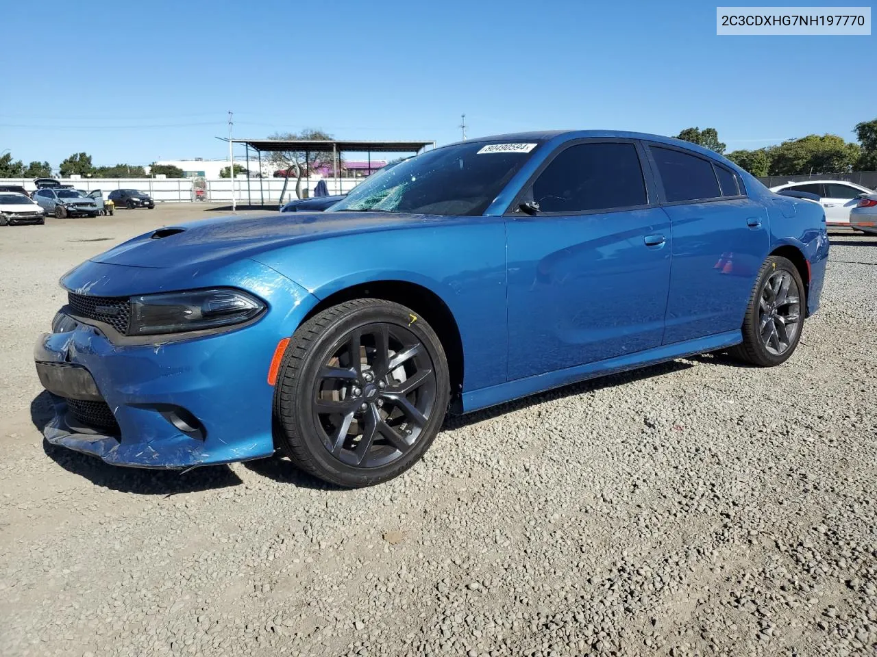 2022 Dodge Charger Gt VIN: 2C3CDXHG7NH197770 Lot: 80490594