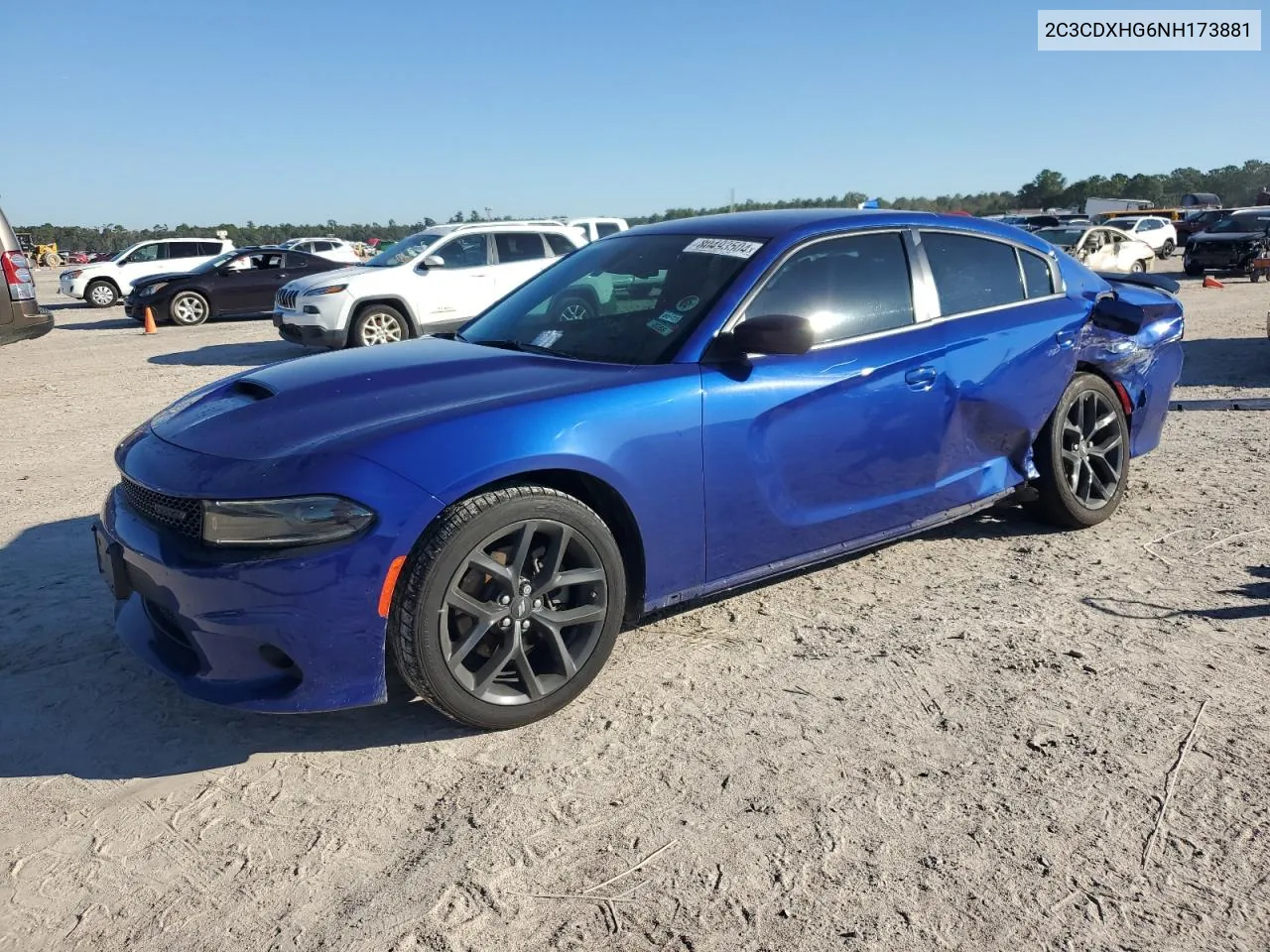 2022 Dodge Charger Gt VIN: 2C3CDXHG6NH173881 Lot: 80493504