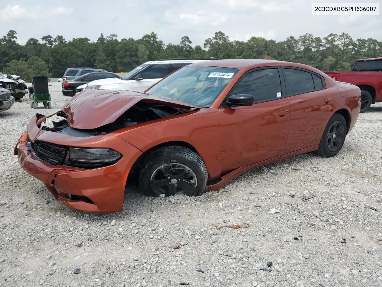 2023 Dodge Charger Sxt VIN: 2C3CDXBG5PH636007 Lot: 56380404