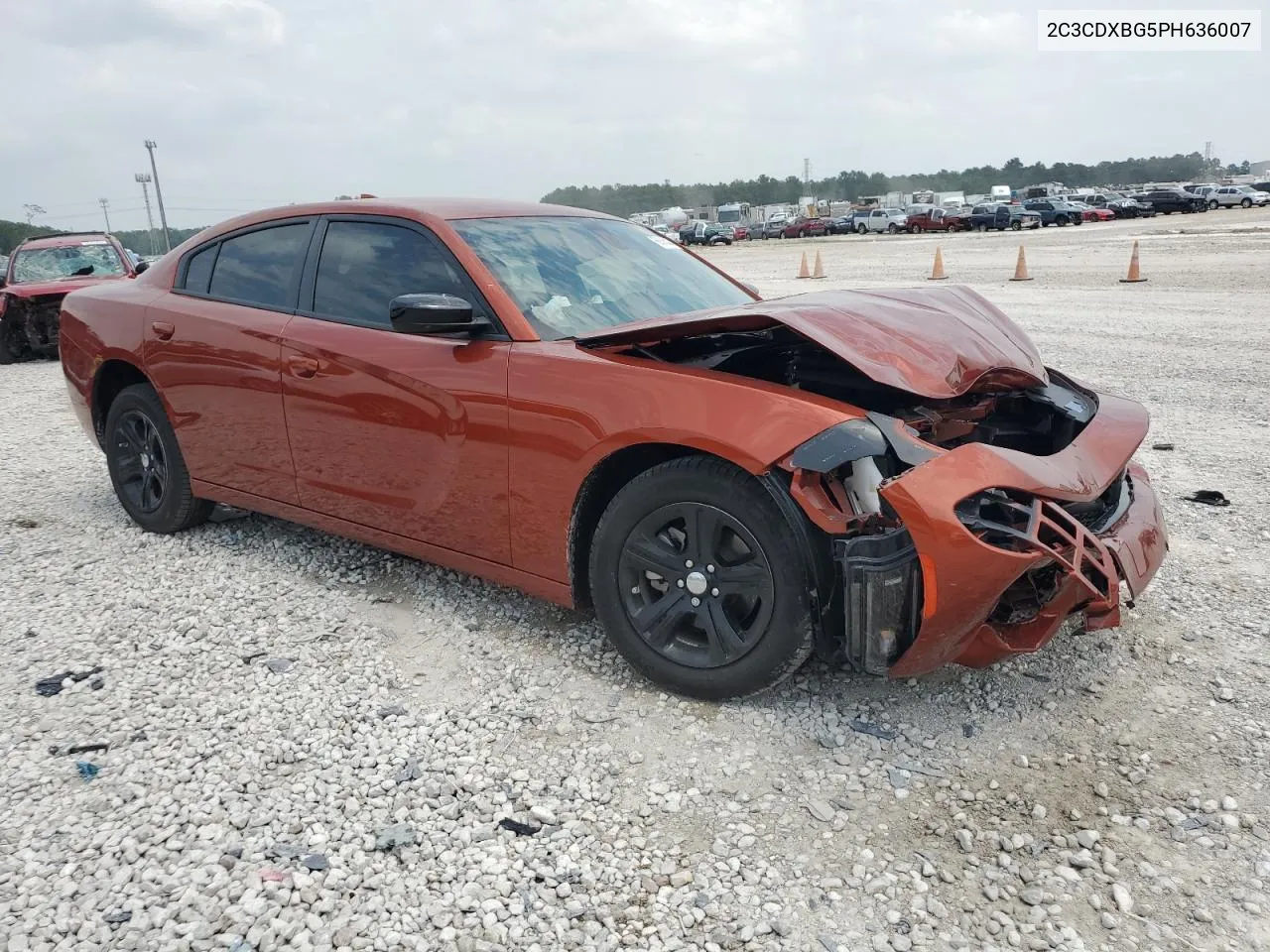 2023 Dodge Charger Sxt VIN: 2C3CDXBG5PH636007 Lot: 56380404