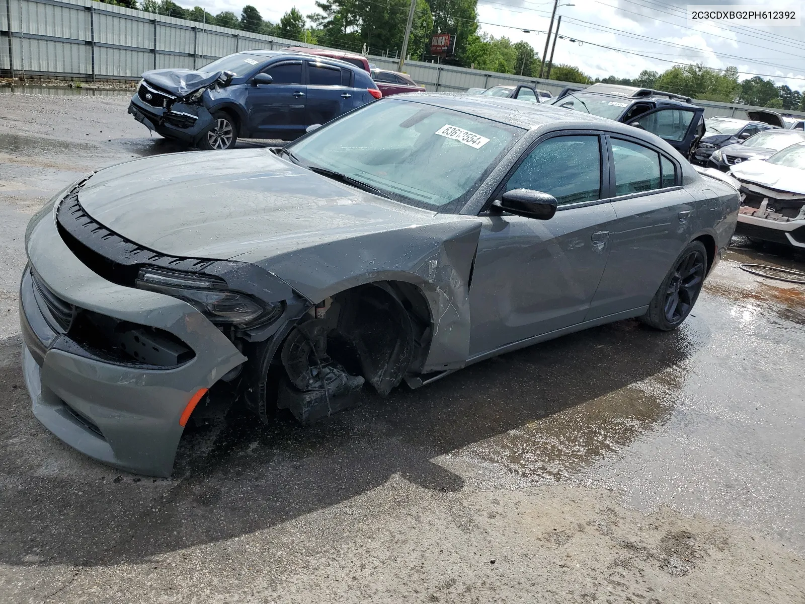 2023 Dodge Charger Sxt VIN: 2C3CDXBG2PH612392 Lot: 63610554