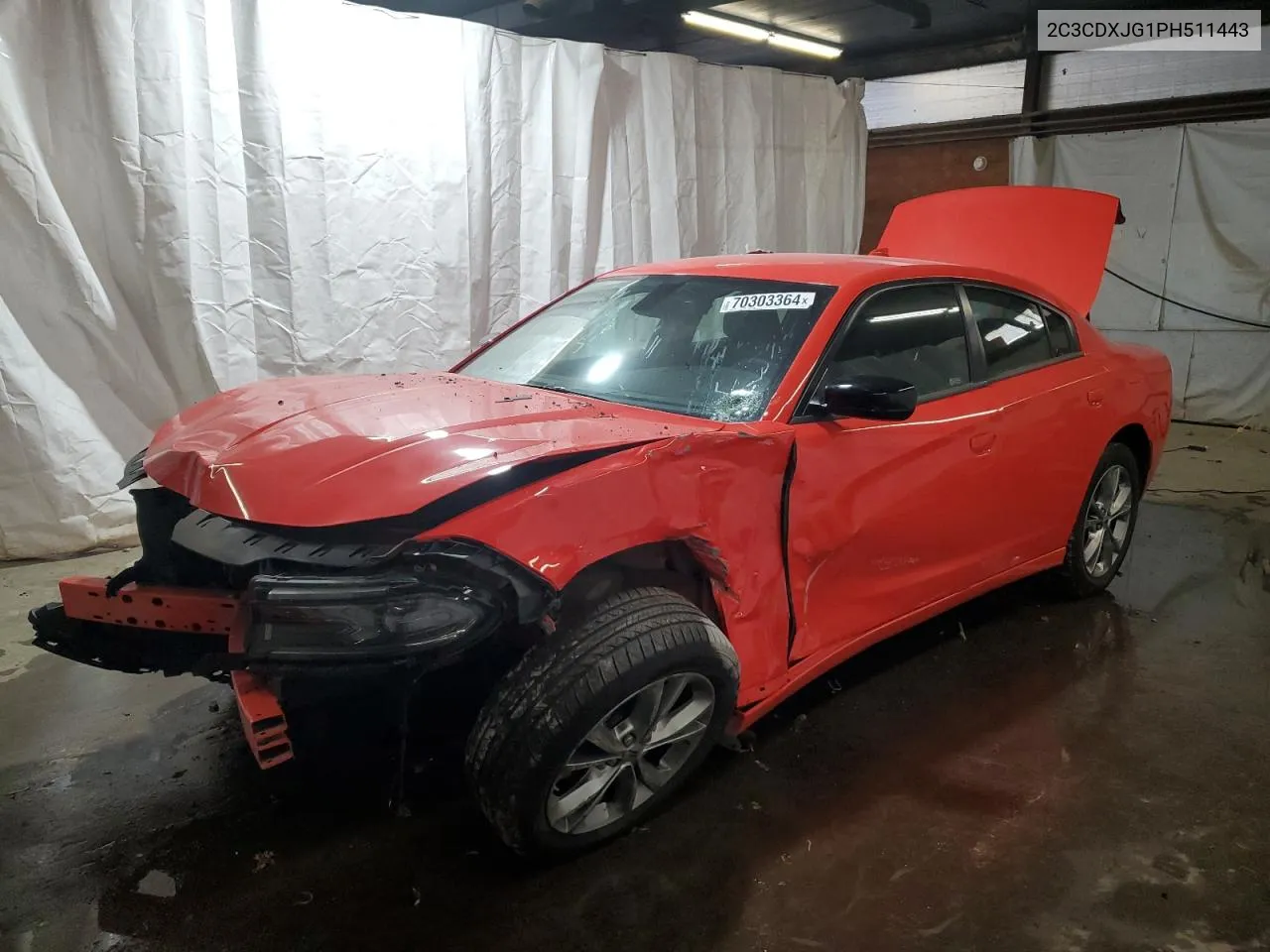 2023 Dodge Charger Sxt VIN: 2C3CDXJG1PH511443 Lot: 70303364