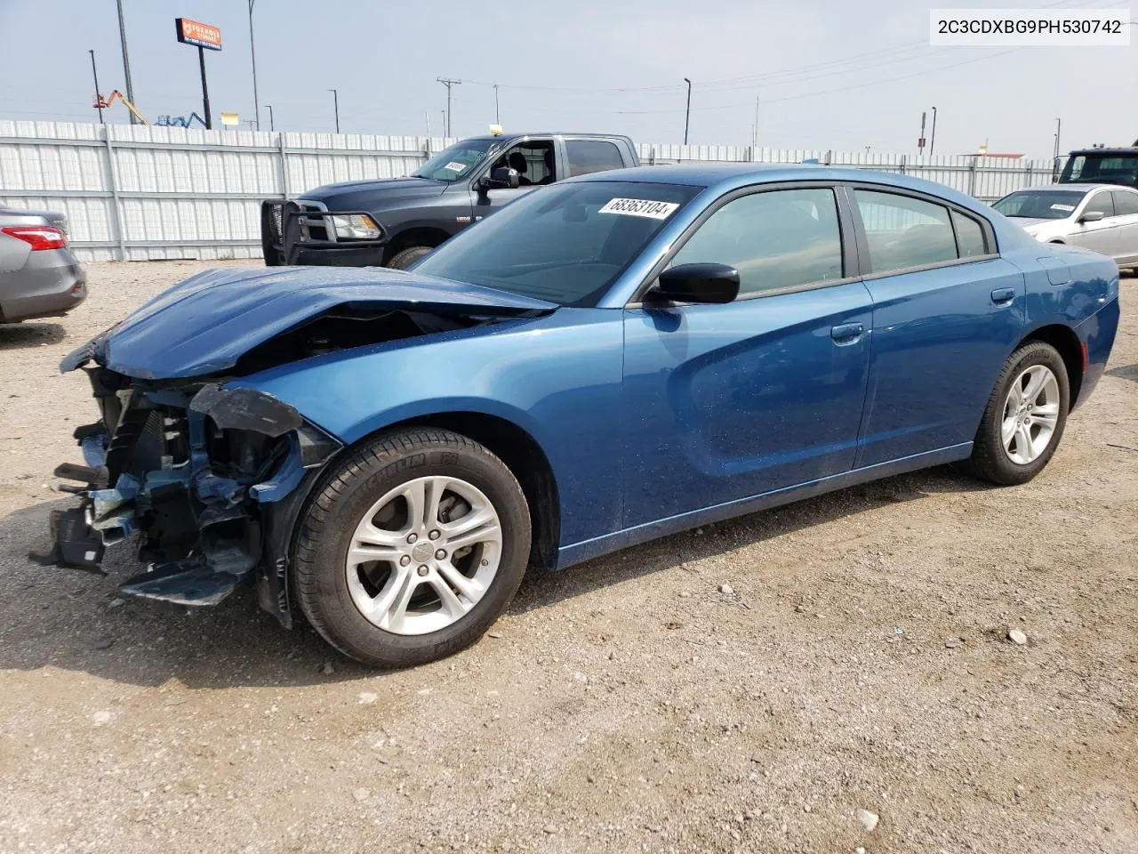 2023 Dodge Charger Sxt VIN: 2C3CDXBG9PH530742 Lot: 70976744