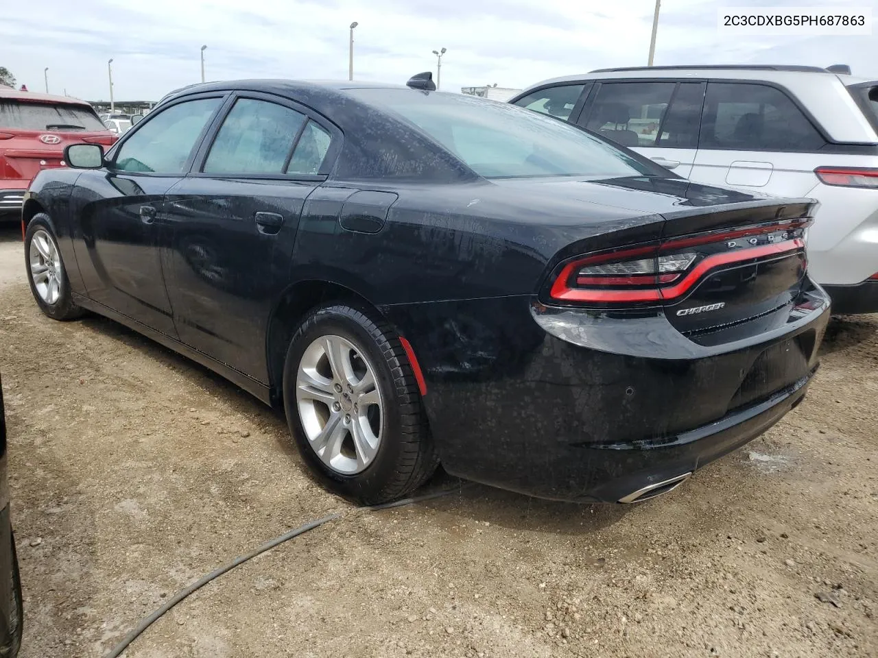 2023 Dodge Charger Sxt VIN: 2C3CDXBG5PH687863 Lot: 75140114