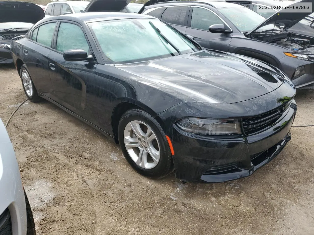 2023 Dodge Charger Sxt VIN: 2C3CDXBG5PH687863 Lot: 75140114