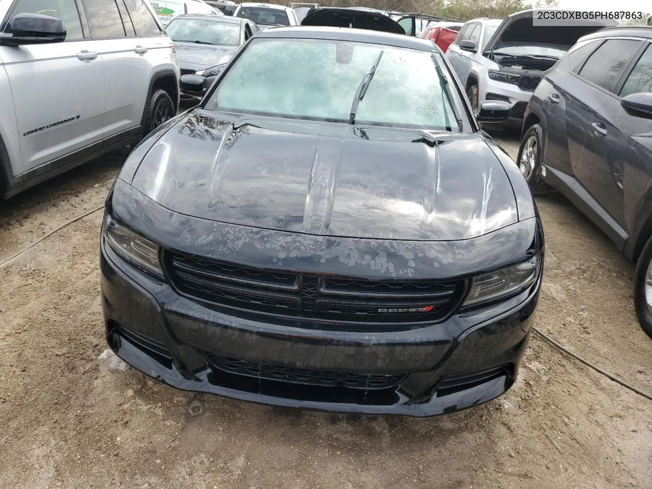 2023 Dodge Charger Sxt VIN: 2C3CDXBG5PH687863 Lot: 75140114