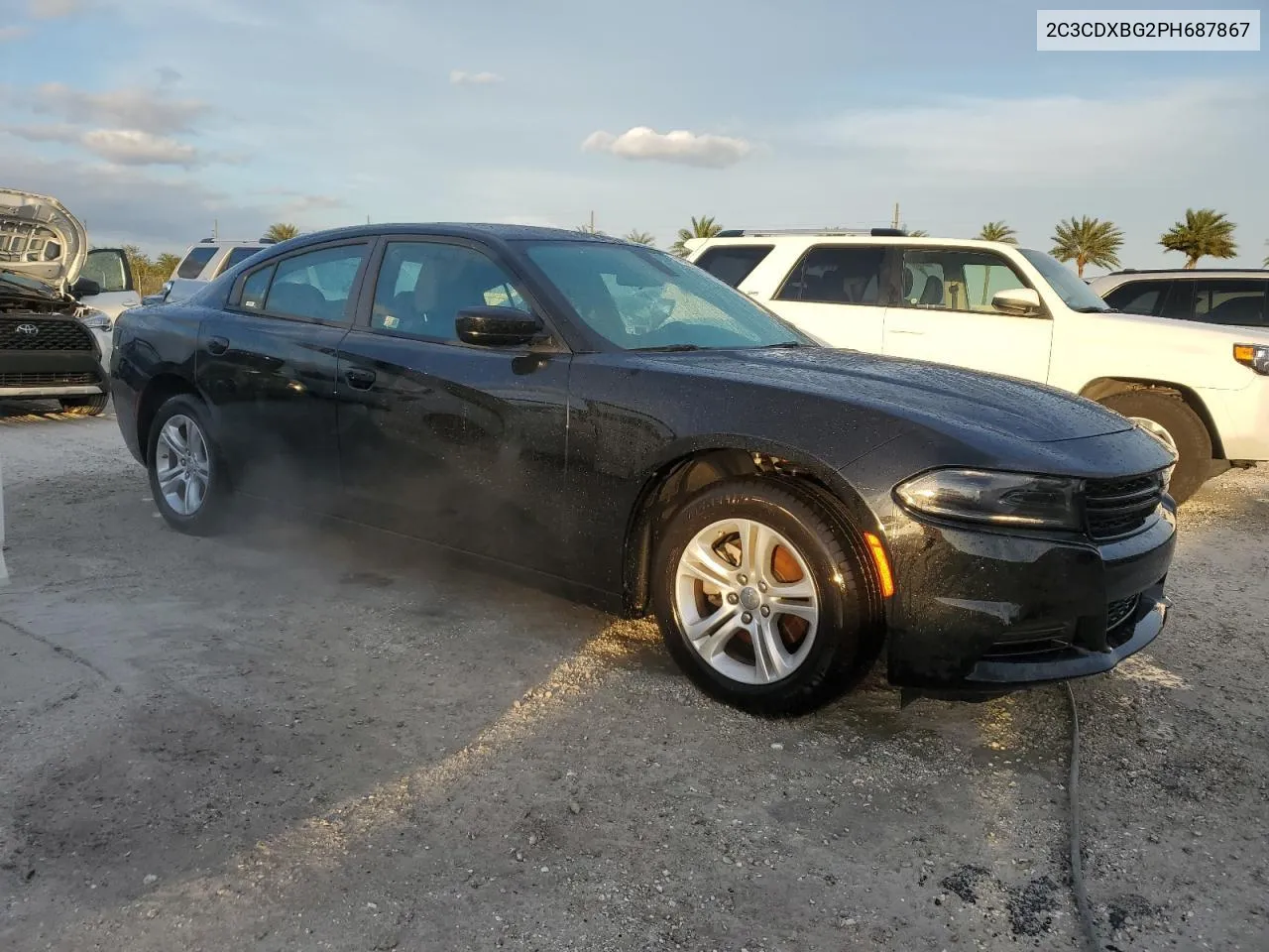 2023 Dodge Charger Sxt VIN: 2C3CDXBG2PH687867 Lot: 75140124