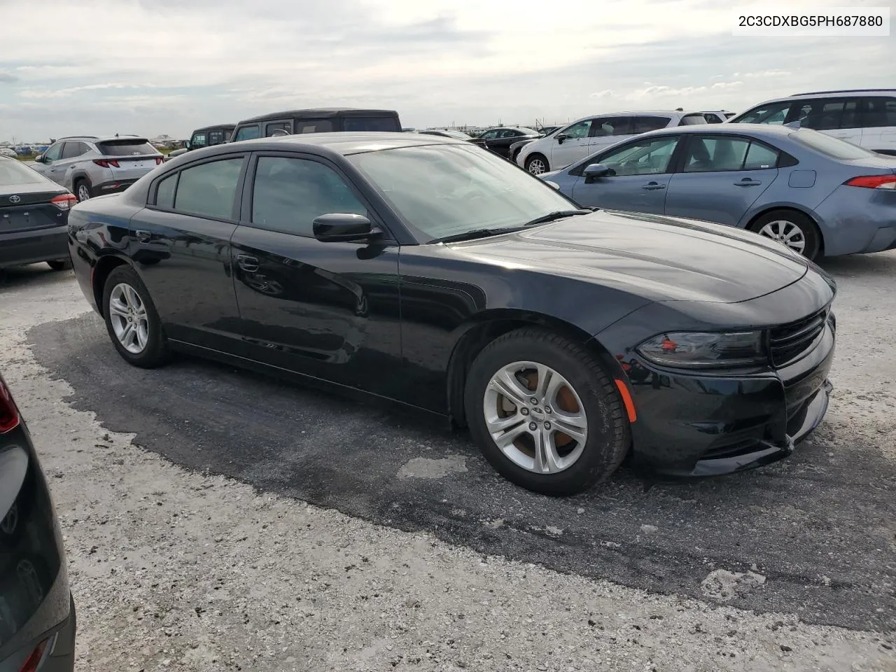 2023 Dodge Charger Sxt VIN: 2C3CDXBG5PH687880 Lot: 75140134