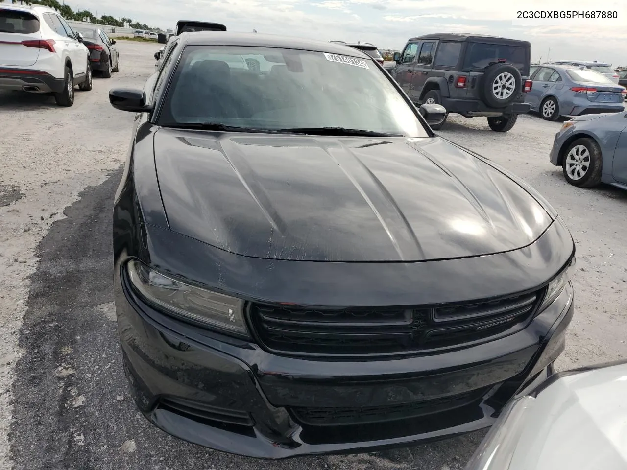 2023 Dodge Charger Sxt VIN: 2C3CDXBG5PH687880 Lot: 75140134