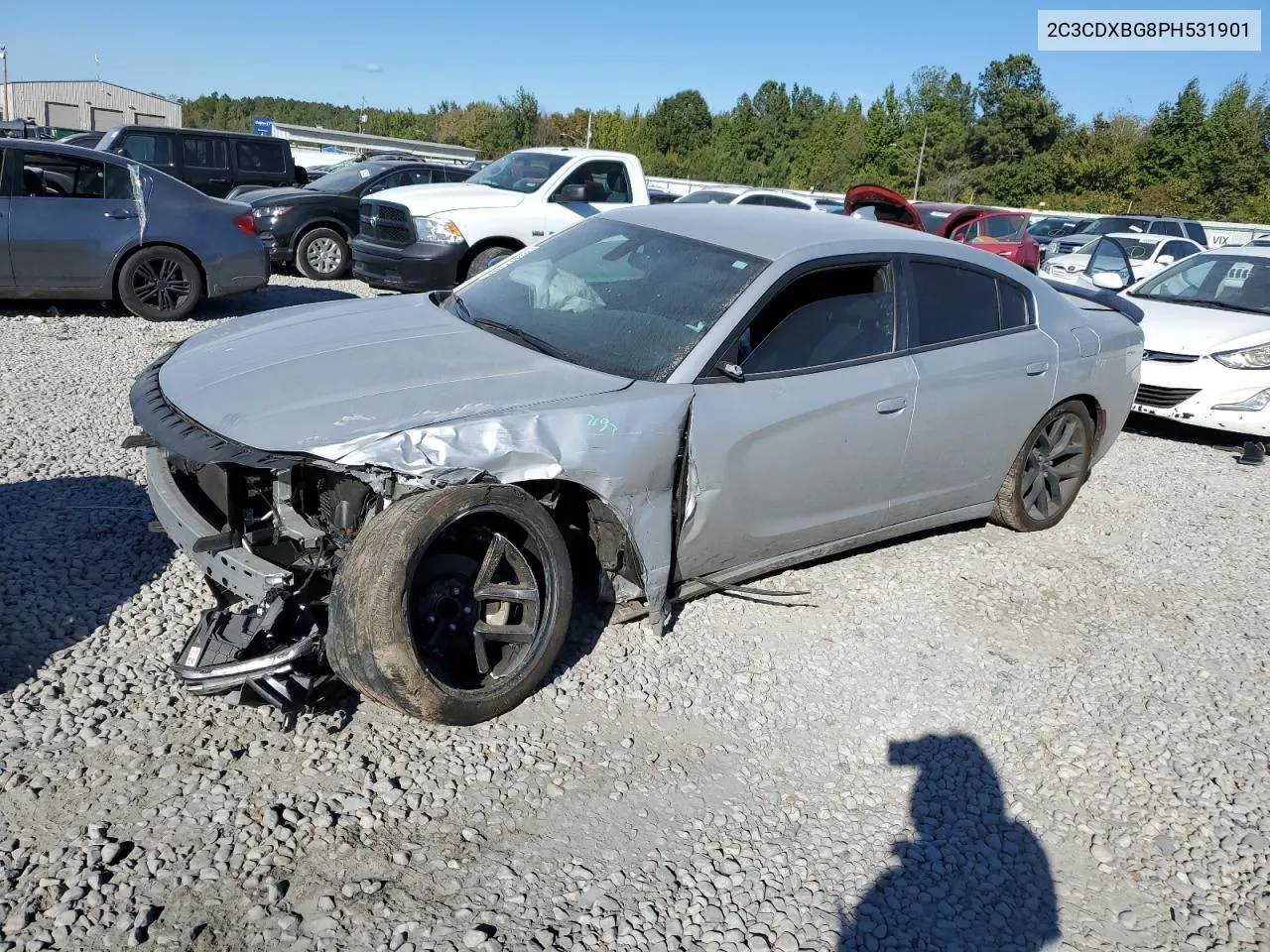 2023 Dodge Charger Sxt VIN: 2C3CDXBG8PH531901 Lot: 76401184