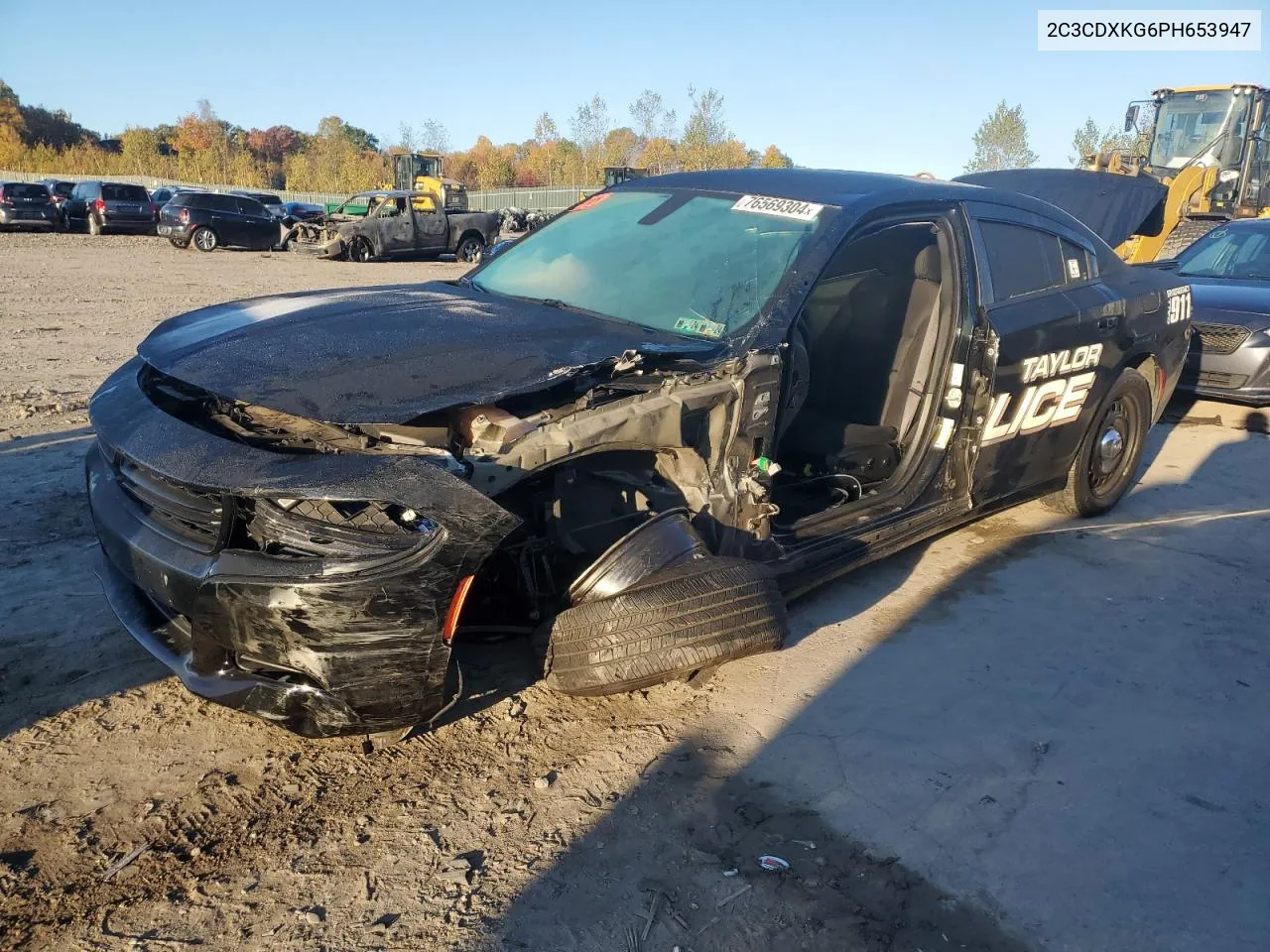 2023 Dodge Charger Police VIN: 2C3CDXKG6PH653947 Lot: 76569304