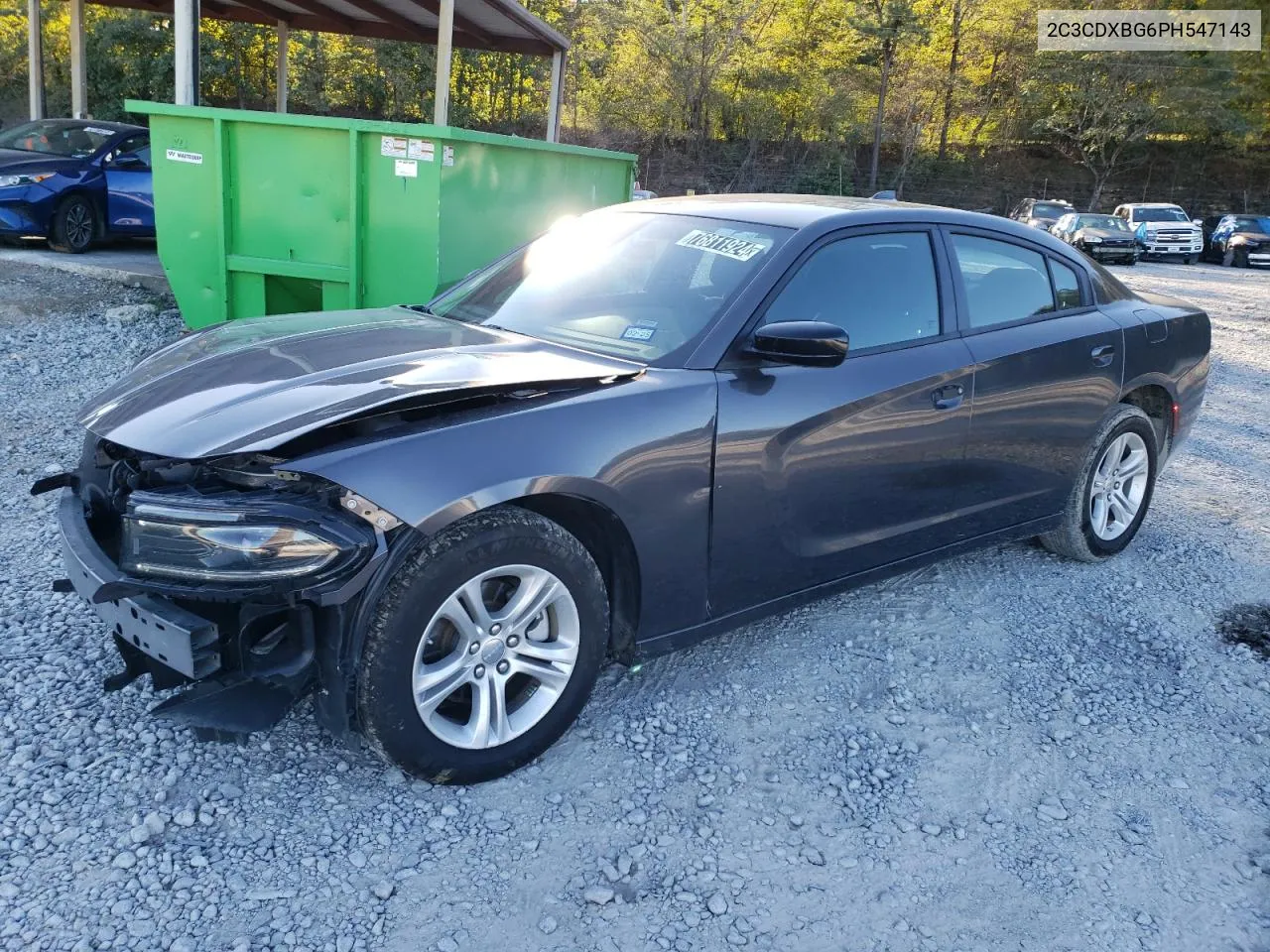 2023 Dodge Charger Sxt VIN: 2C3CDXBG6PH547143 Lot: 76811924