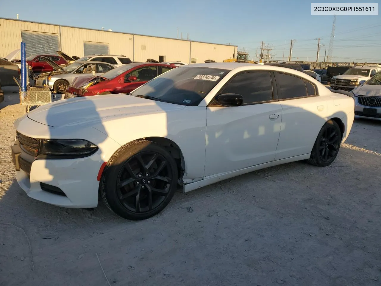 2023 Dodge Charger Sxt VIN: 2C3CDXBG0PH551611 Lot: 76834504