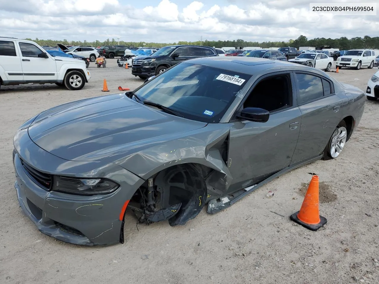 2023 Dodge Charger Sxt VIN: 2C3CDXBG4PH699504 Lot: 79168184