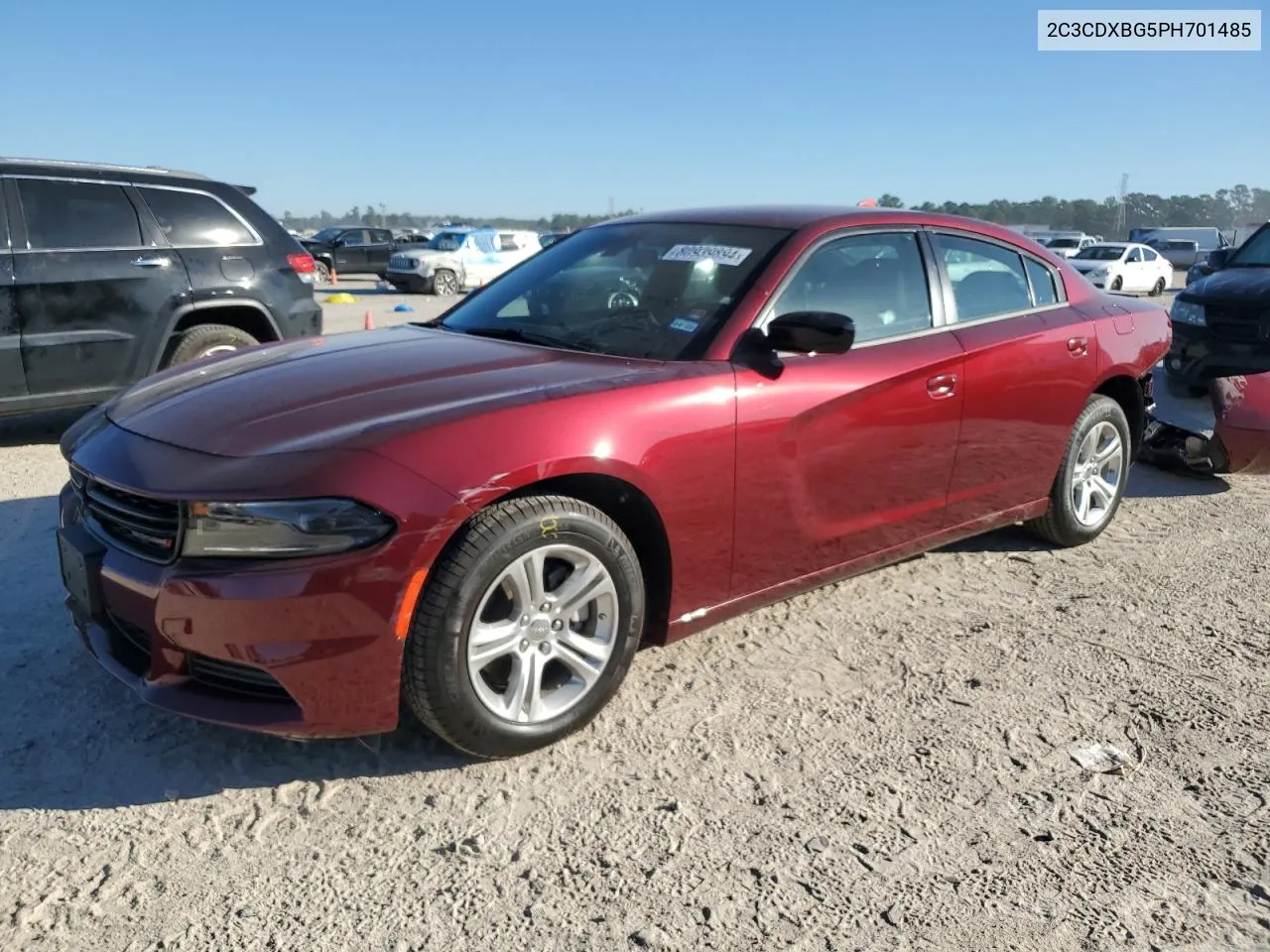 2023 Dodge Charger Sxt VIN: 2C3CDXBG5PH701485 Lot: 80939894