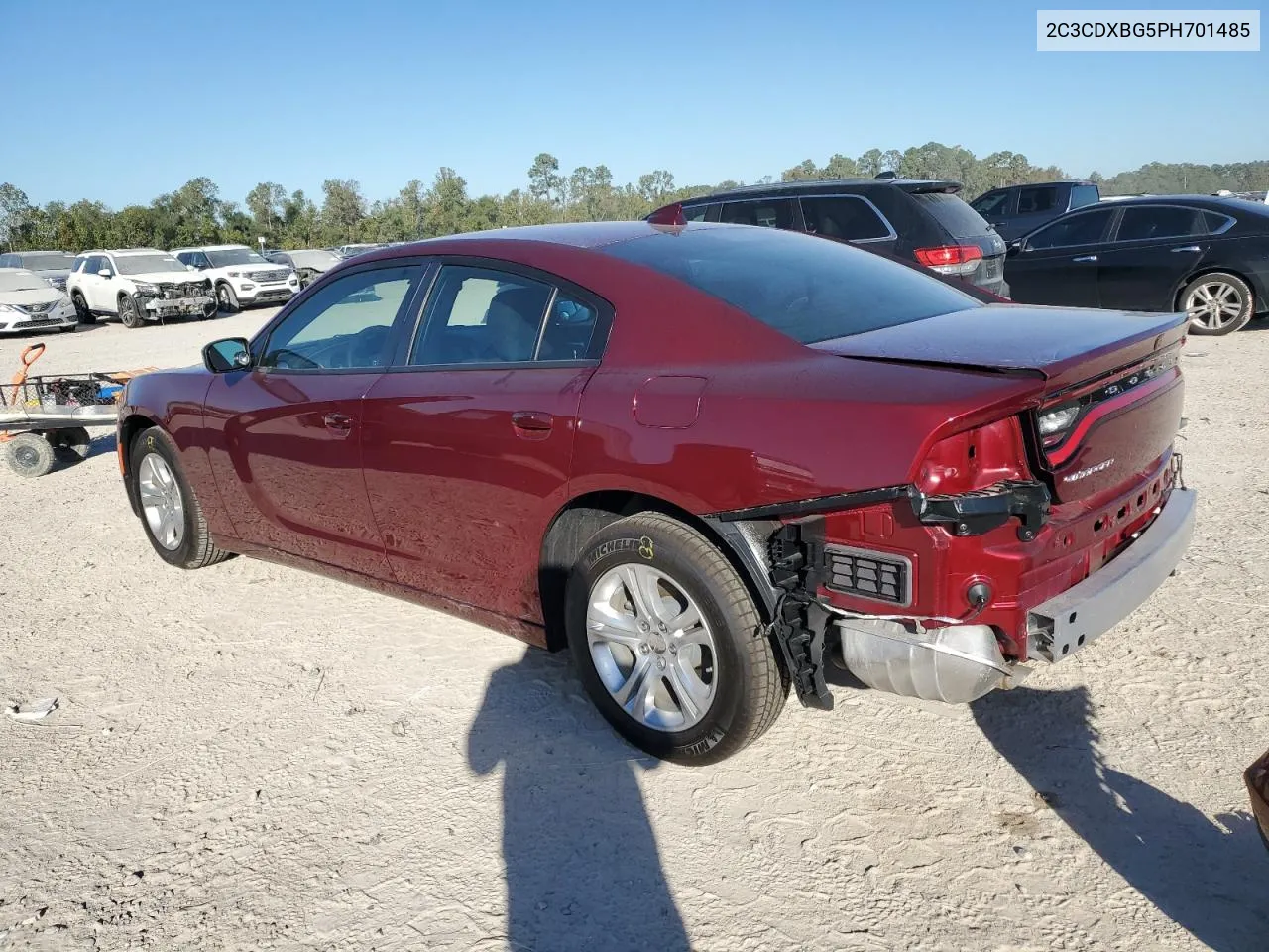 2023 Dodge Charger Sxt VIN: 2C3CDXBG5PH701485 Lot: 80939894