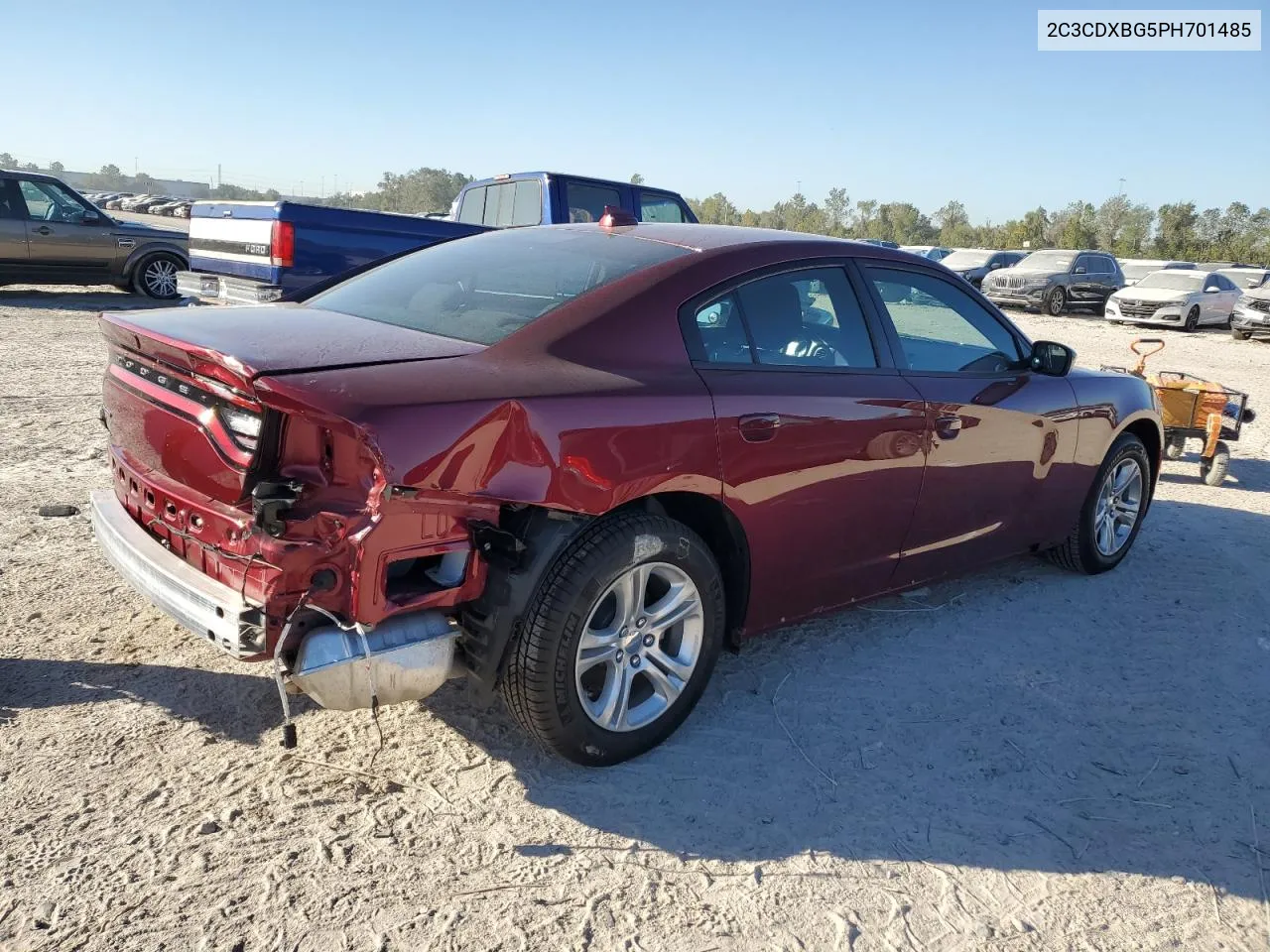 2023 Dodge Charger Sxt VIN: 2C3CDXBG5PH701485 Lot: 80939894