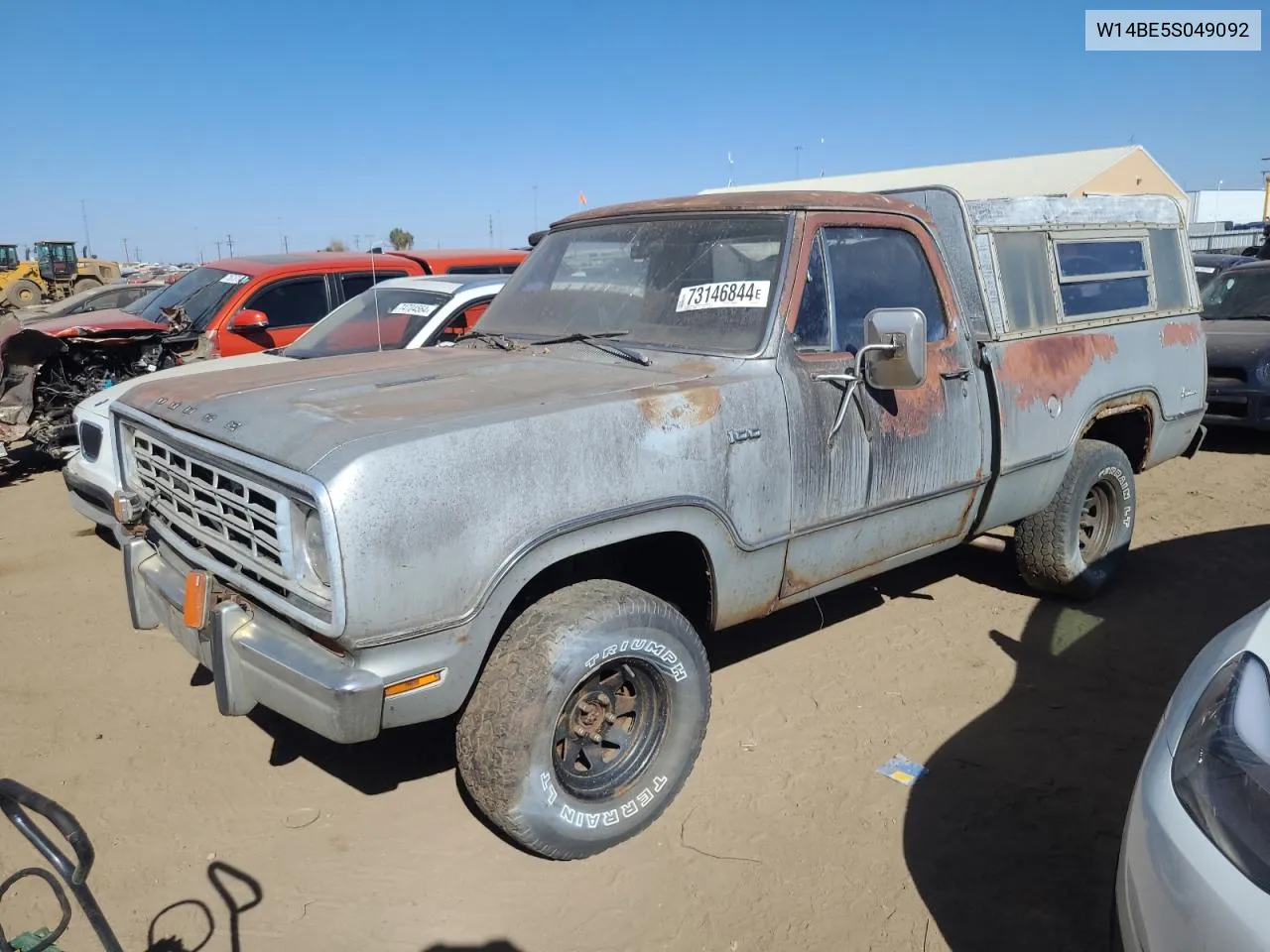 1975 Dodge 100 Truck VIN: W14BE5S049092 Lot: 73146844