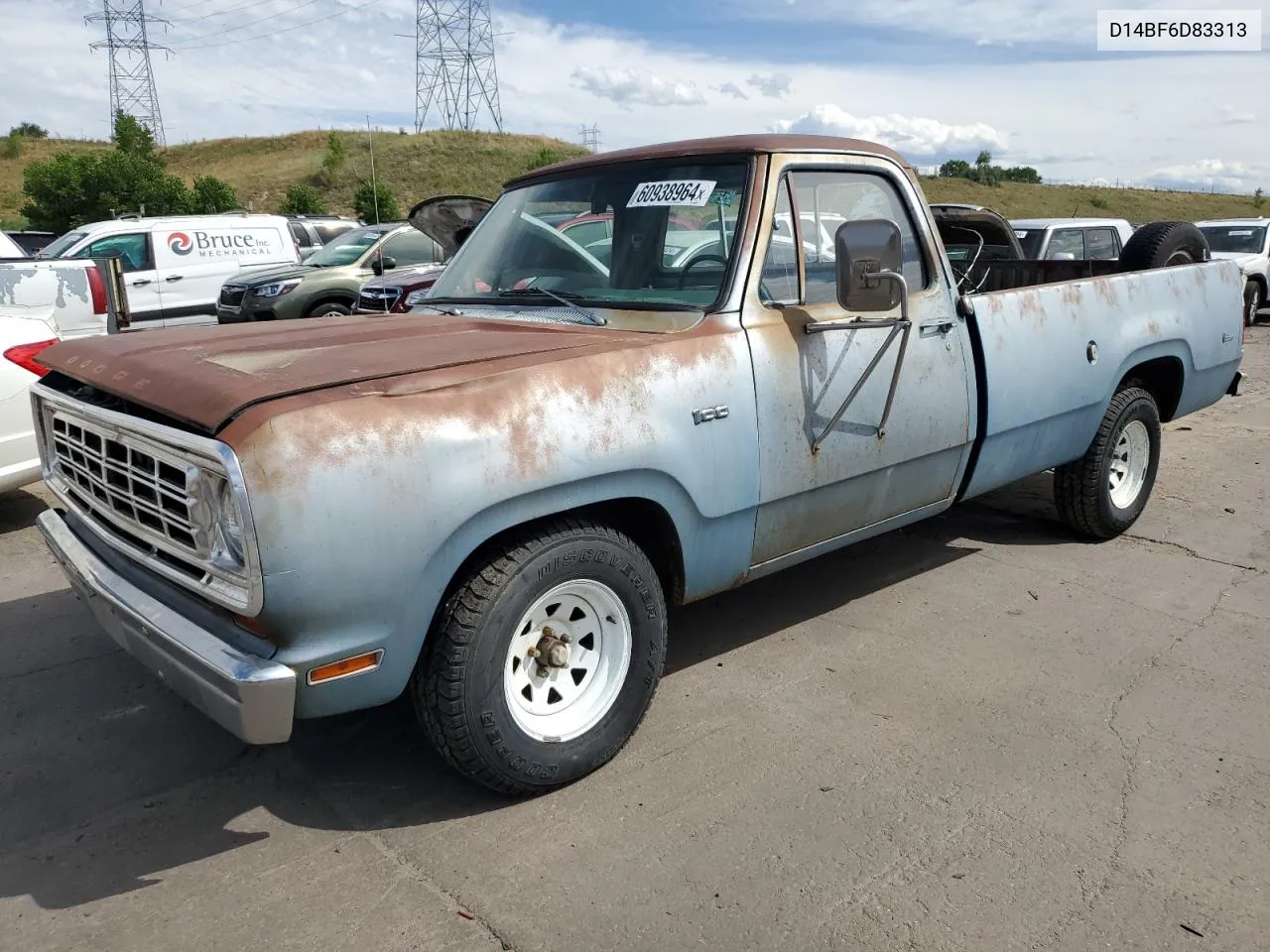 1976 Dodge D100 VIN: D14BF6D83313 Lot: 60938964