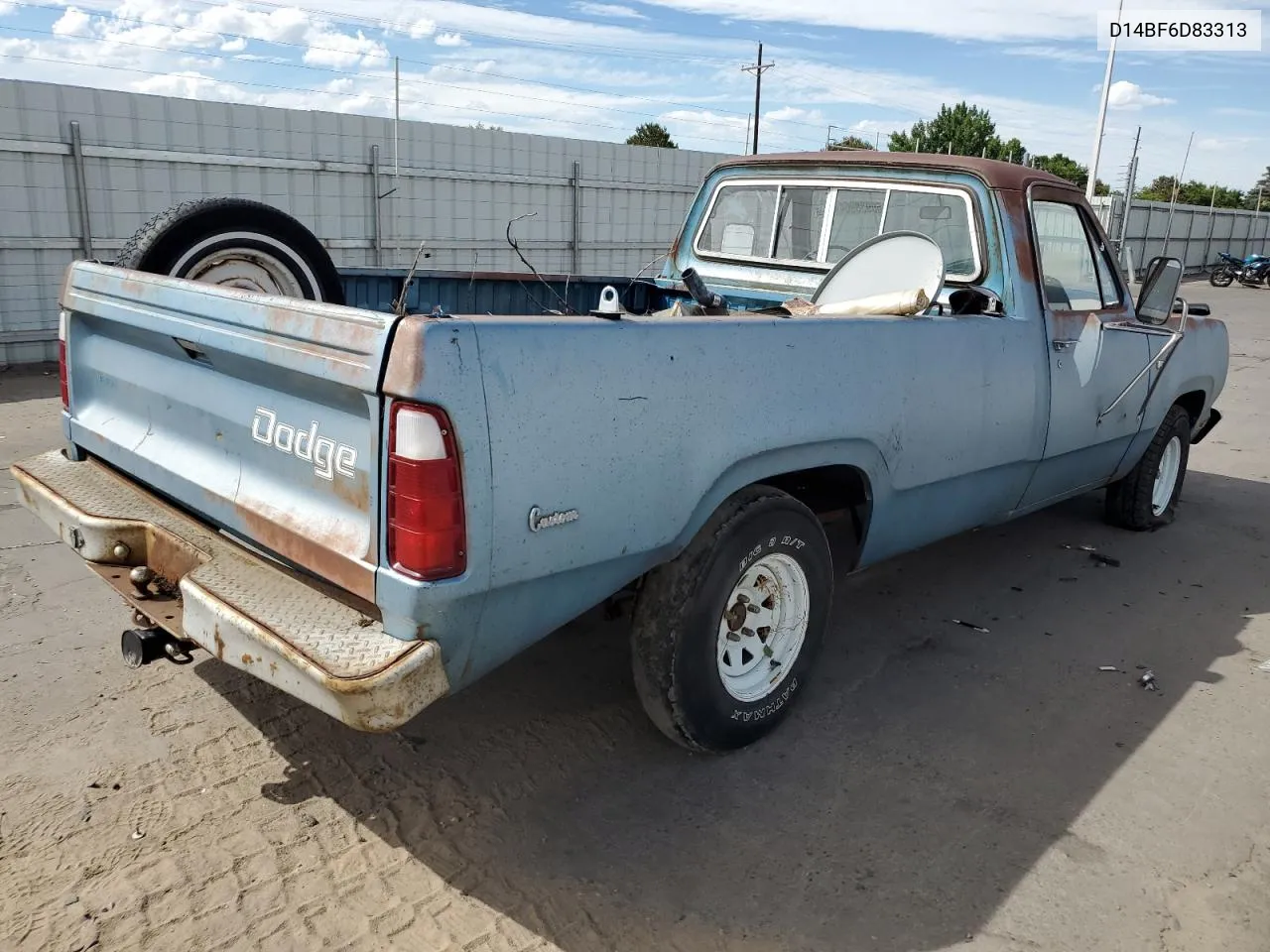 1976 Dodge D100 VIN: D14BF6D83313 Lot: 60938964