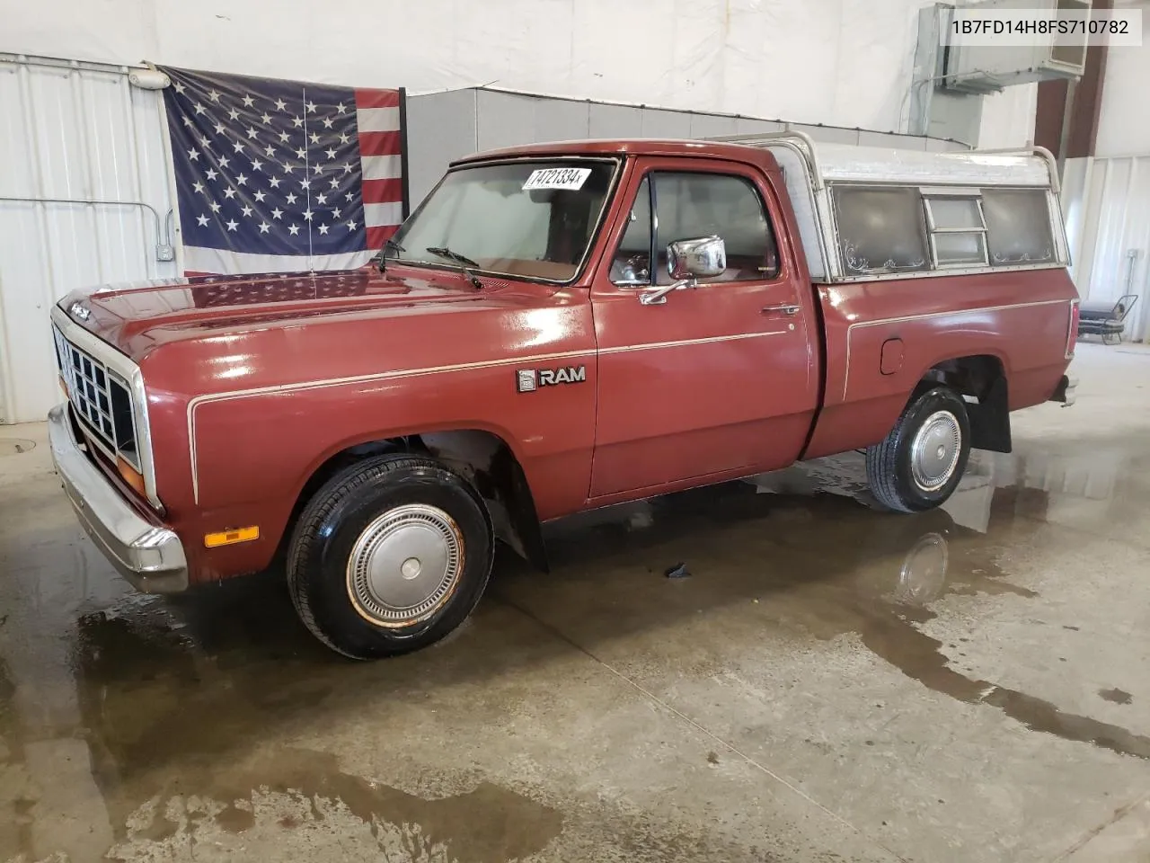 1985 Dodge D-Series D100 VIN: 1B7FD14H8FS710782 Lot: 74721334