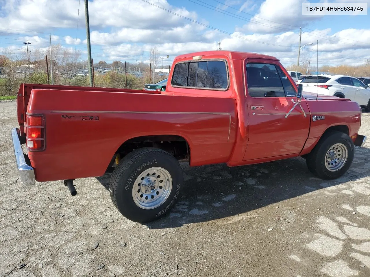 1985 Dodge D-Series D100 VIN: 1B7FD14H5FS634745 Lot: 81365044