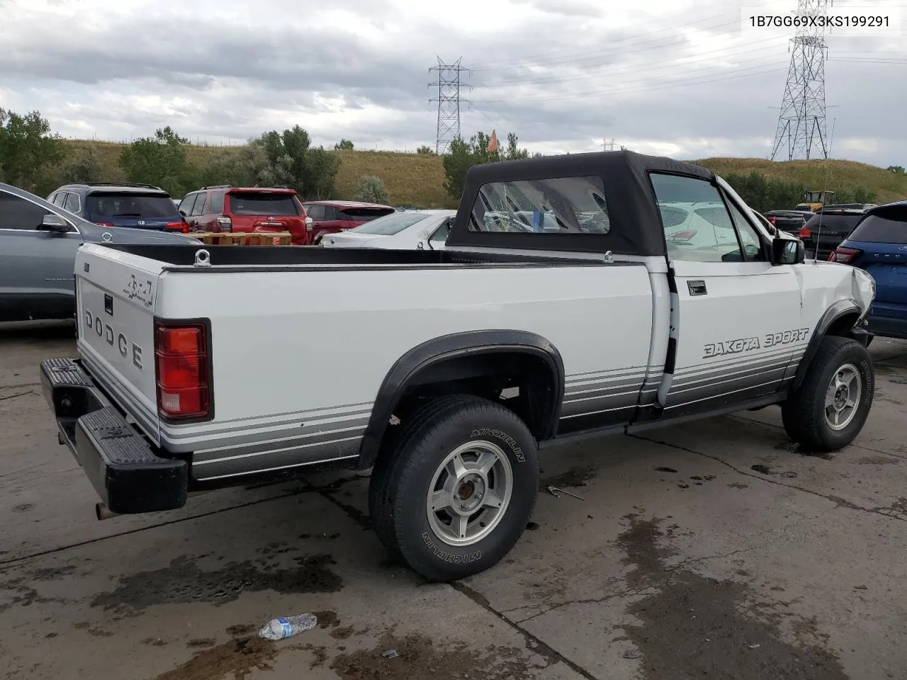 1989 Dodge Dakota Sport VIN: 1B7GG69X3KS199291 Lot: 69616264