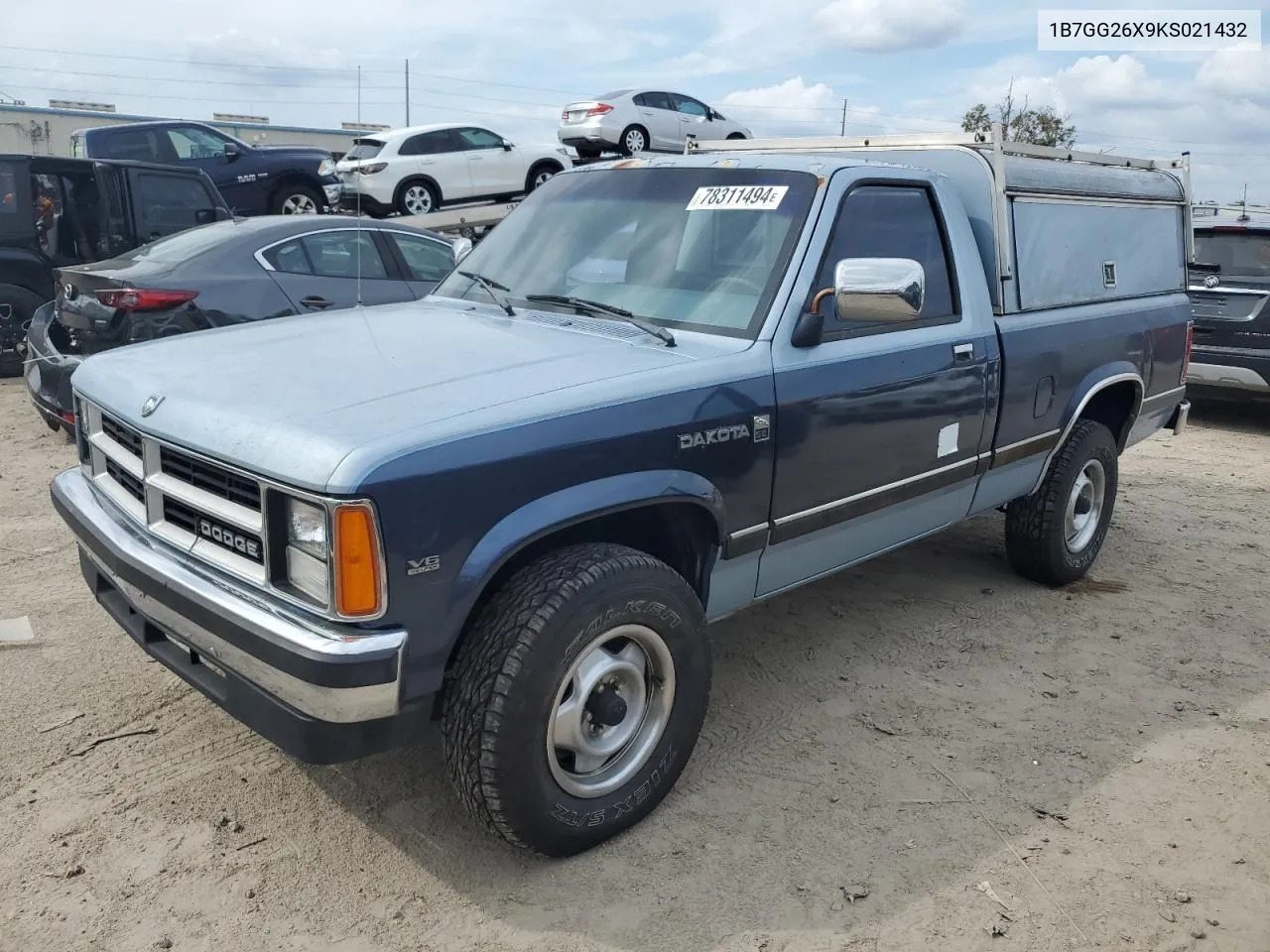 1989 Dodge Dakota VIN: 1B7GG26X9KS021432 Lot: 78311494