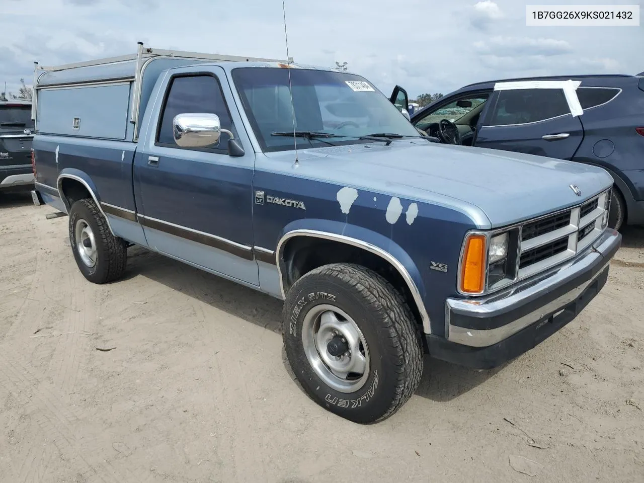 1989 Dodge Dakota VIN: 1B7GG26X9KS021432 Lot: 78311494