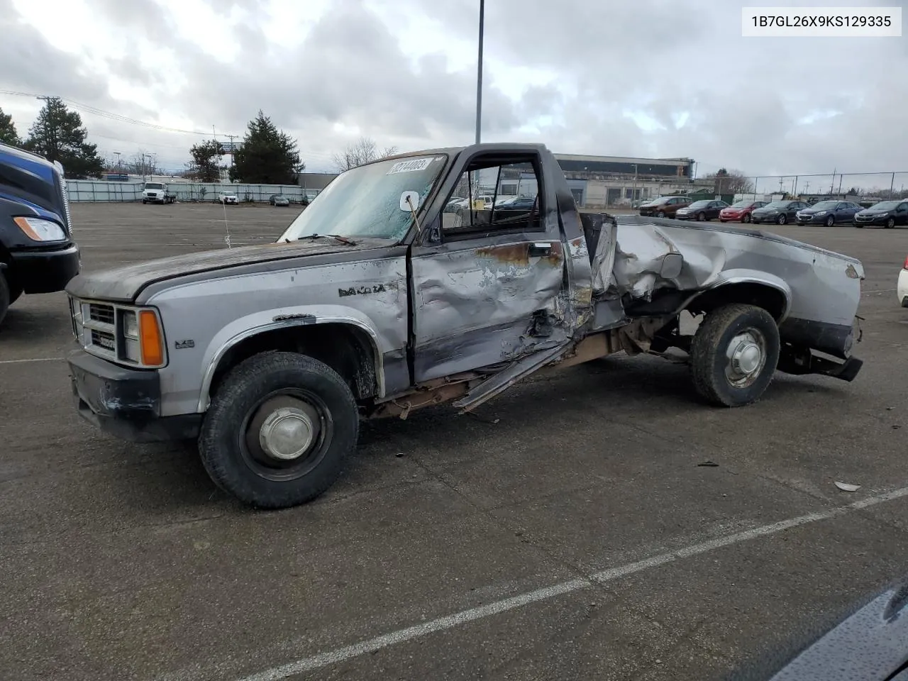 1989 Dodge Dakota VIN: 1B7GL26X9KS129335 Lot: 82744003