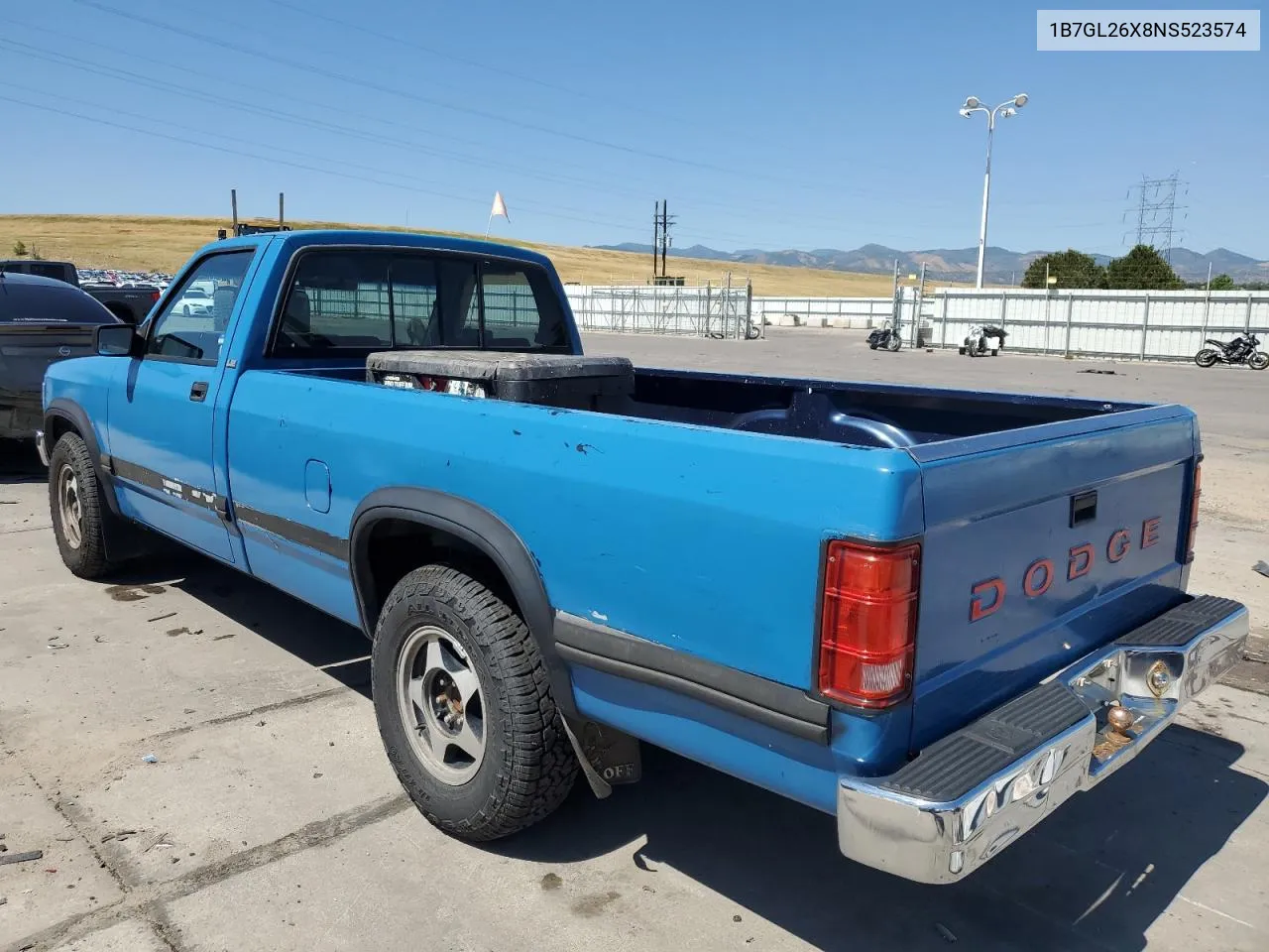 1992 Dodge Dakota VIN: 1B7GL26X8NS523574 Lot: 65041534