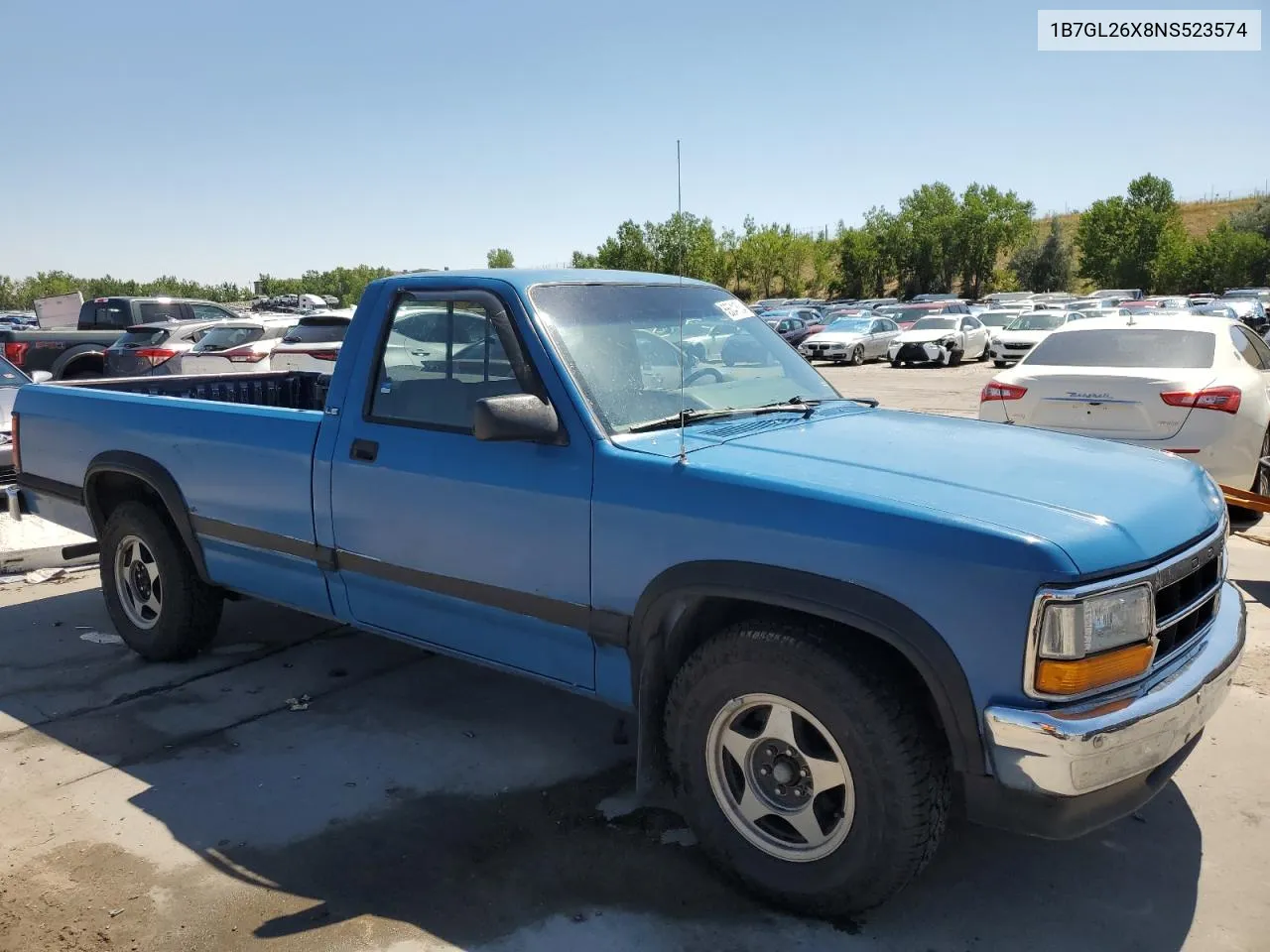 1992 Dodge Dakota VIN: 1B7GL26X8NS523574 Lot: 65041534