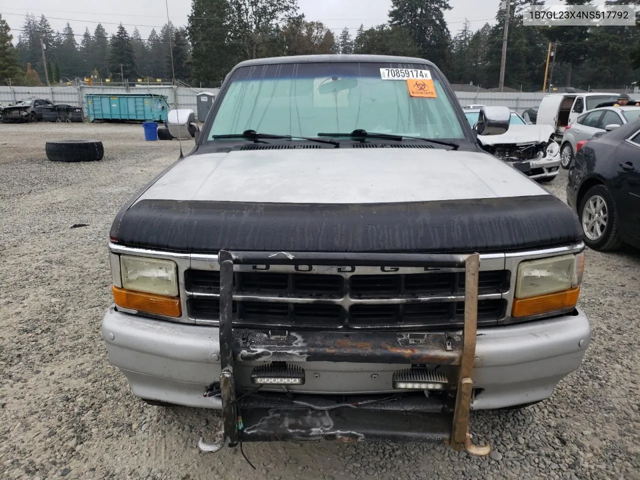 1992 Dodge Dakota VIN: 1B7GL23X4NS517792 Lot: 70859174