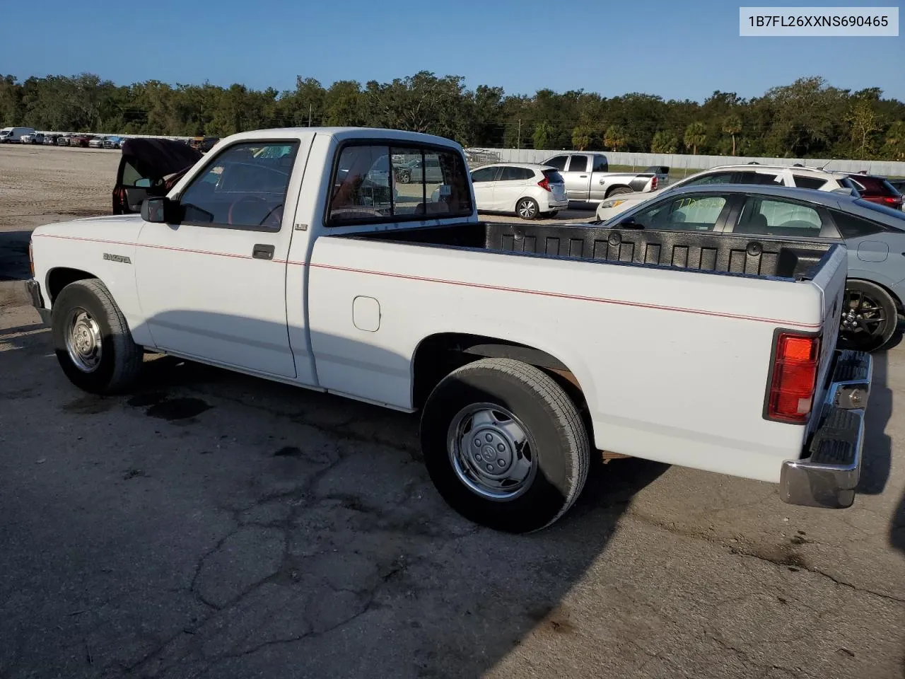 1992 Dodge Dakota VIN: 1B7FL26XXNS690465 Lot: 77436274