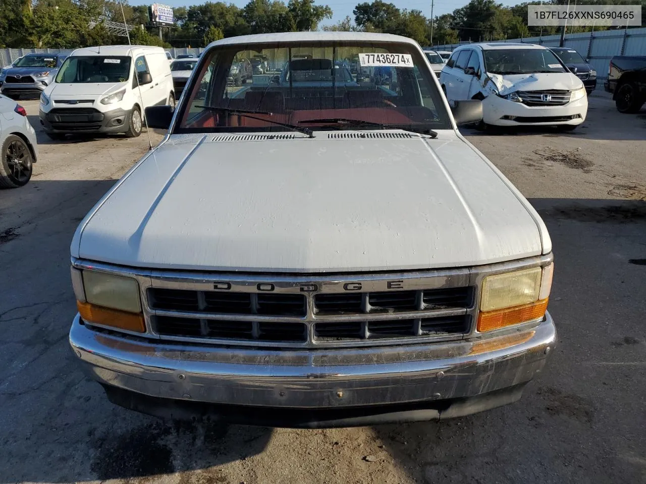 1992 Dodge Dakota VIN: 1B7FL26XXNS690465 Lot: 77436274