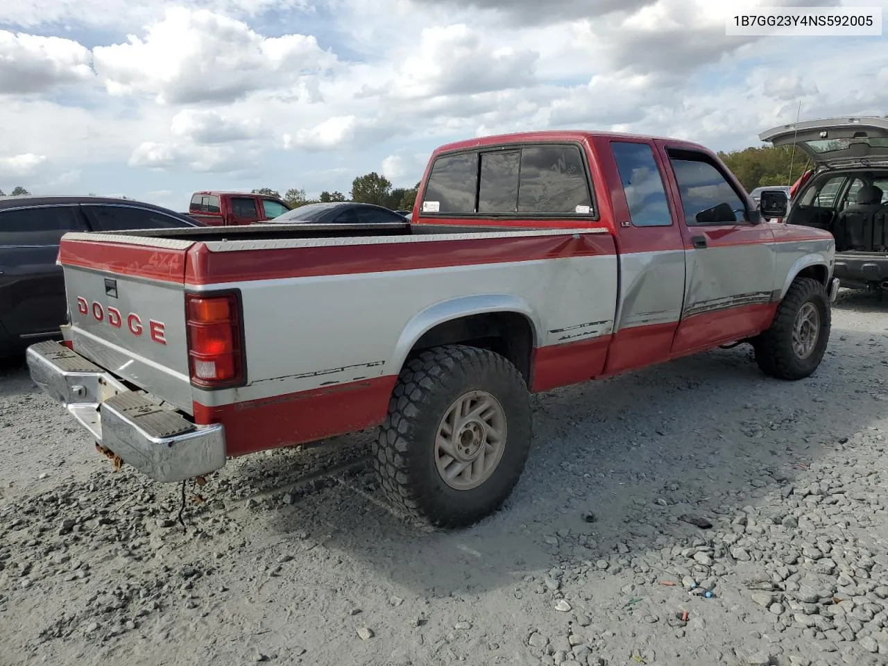 1992 Dodge Dakota VIN: 1B7GG23Y4NS592005 Lot: 78465424