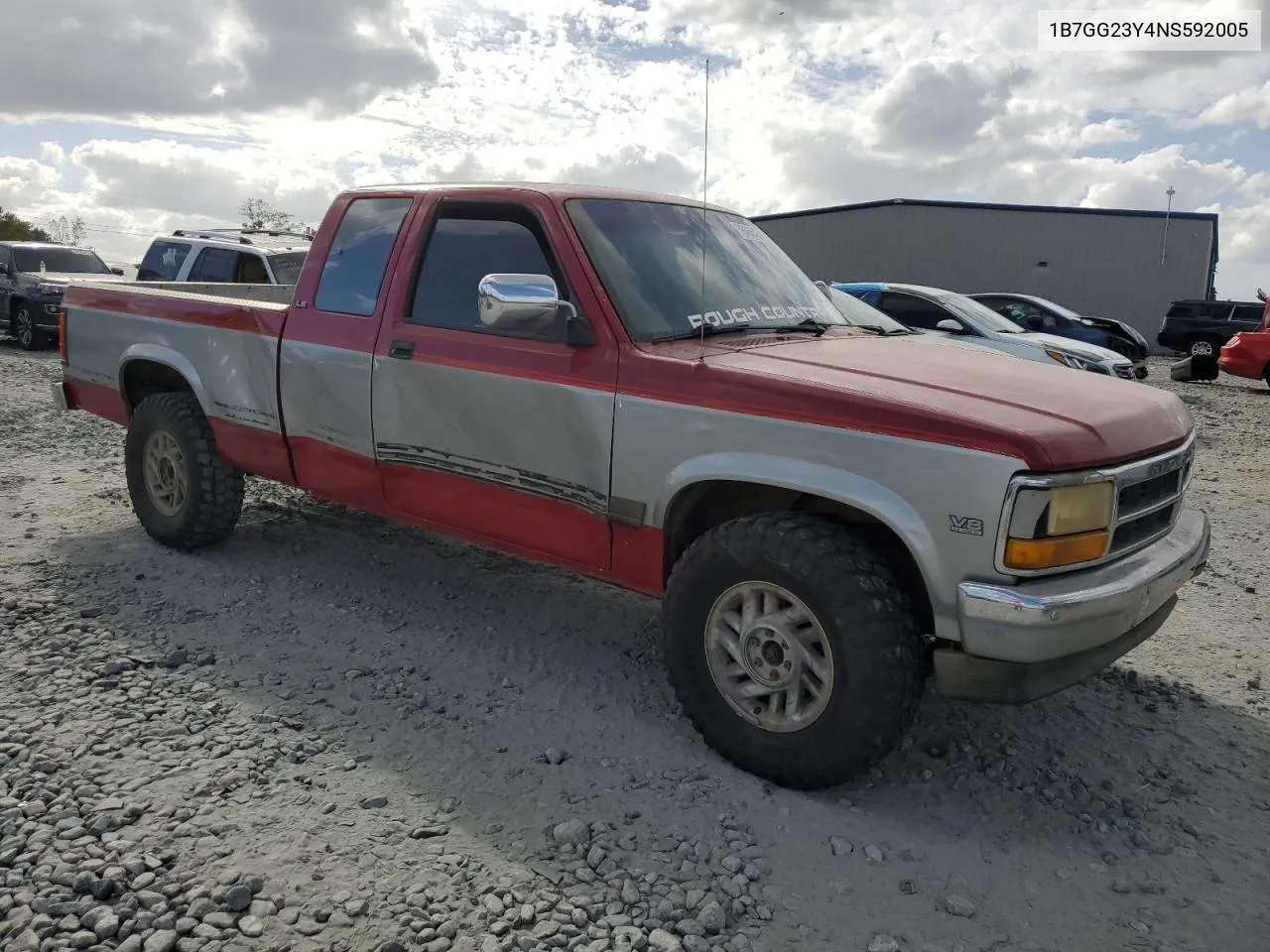 1992 Dodge Dakota VIN: 1B7GG23Y4NS592005 Lot: 78465424