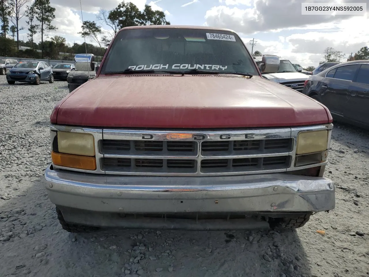 1992 Dodge Dakota VIN: 1B7GG23Y4NS592005 Lot: 78465424