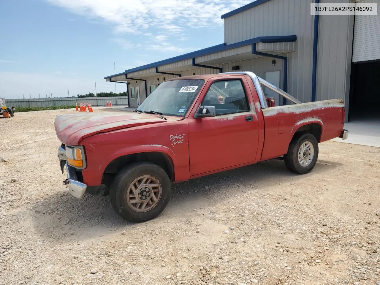 1993 Dodge Dakota VIN: 1B7FL26X2PS146092 Lot: 64803234