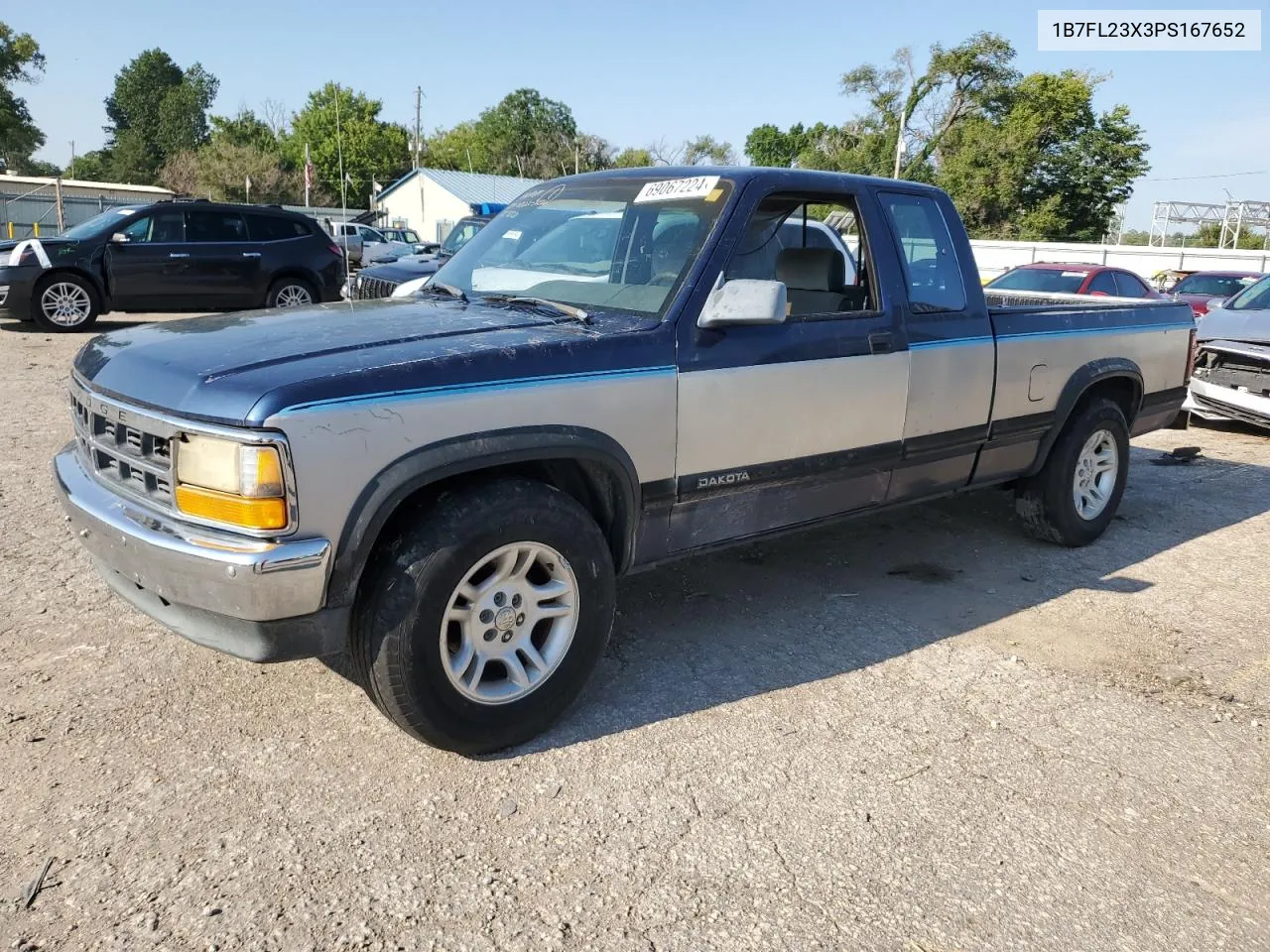 1993 Dodge Dakota VIN: 1B7FL23X3PS167652 Lot: 69067224