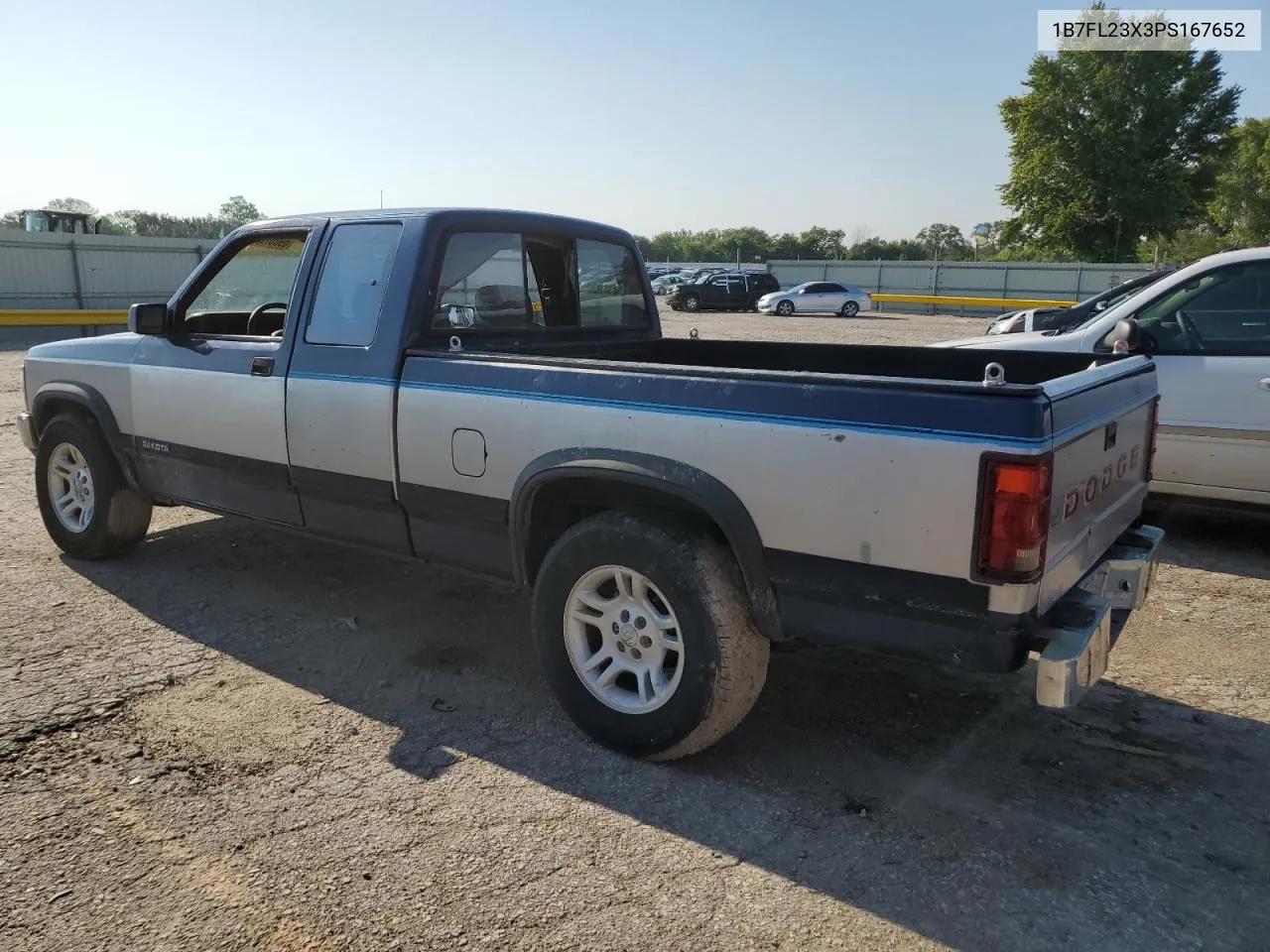 1993 Dodge Dakota VIN: 1B7FL23X3PS167652 Lot: 69067224